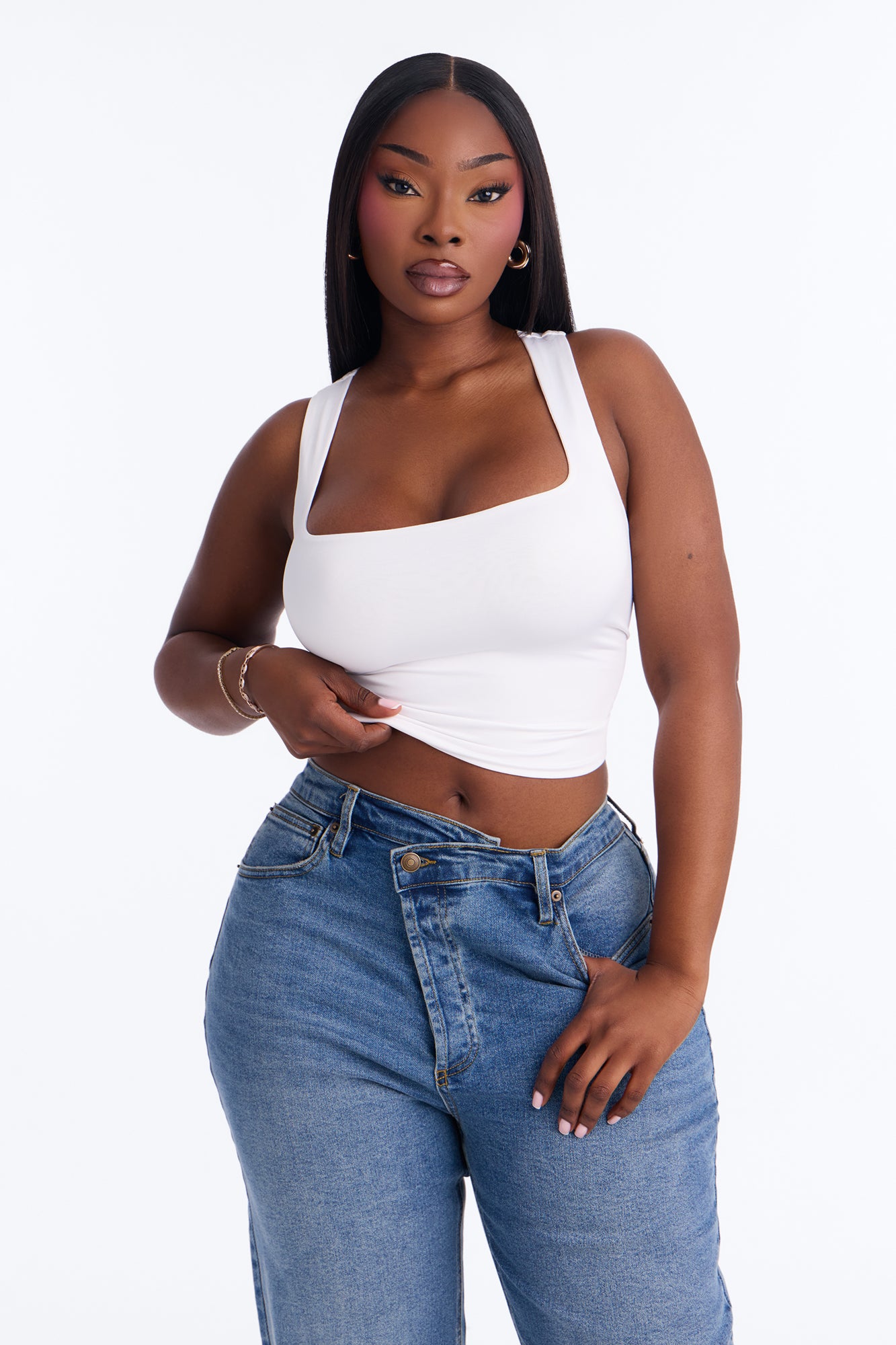 Last Time Double Lined Top - White