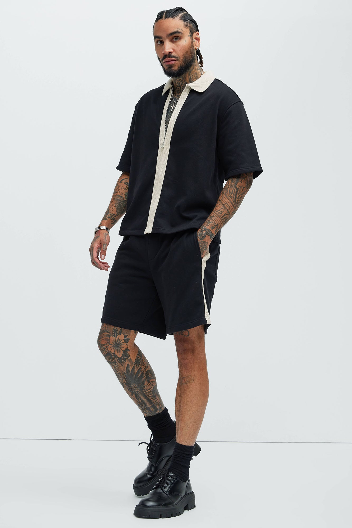 Luka Relaxed Shorts - Black/combo