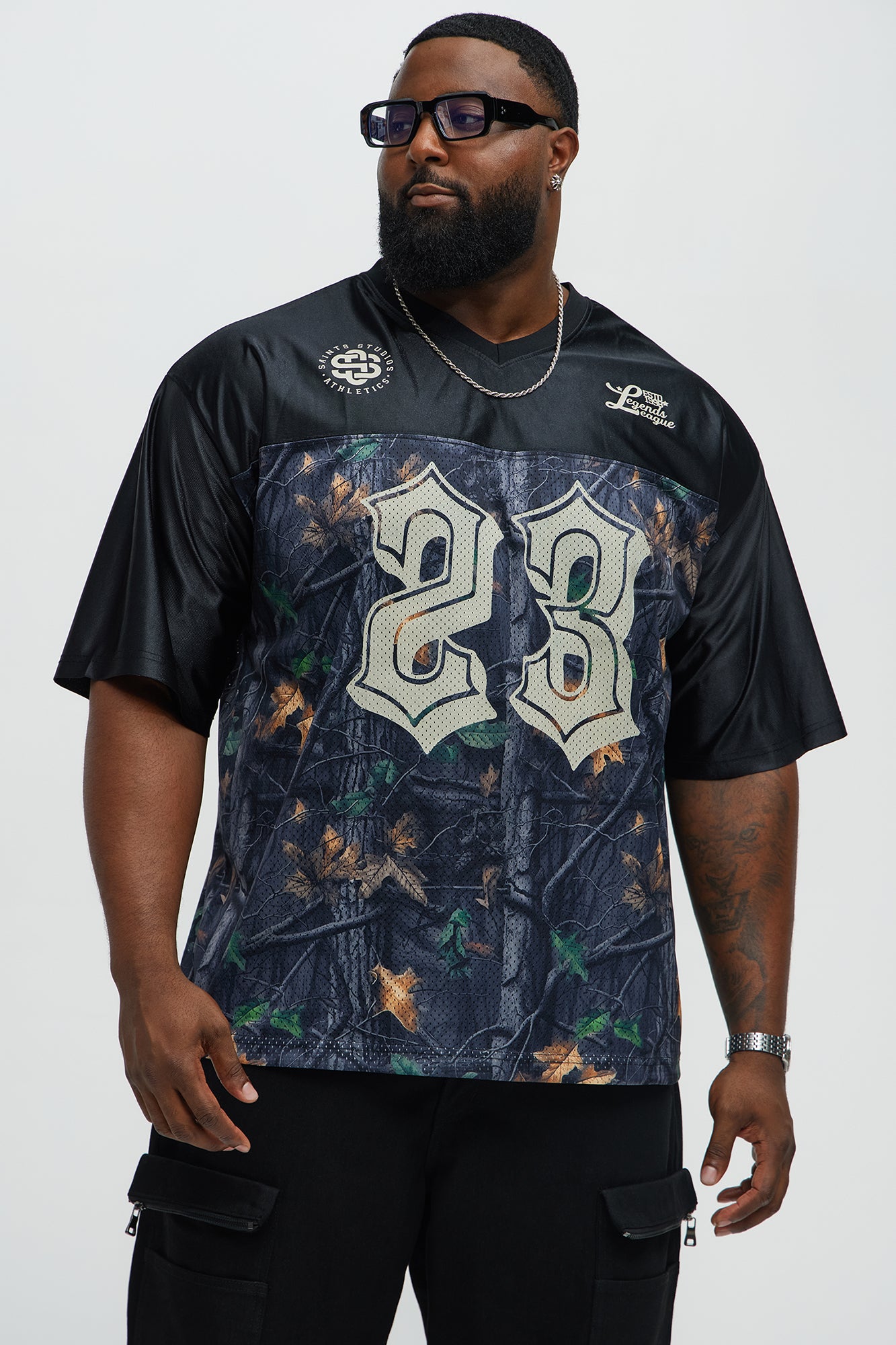 Saints Camo Short Sleeve Jersey - Black