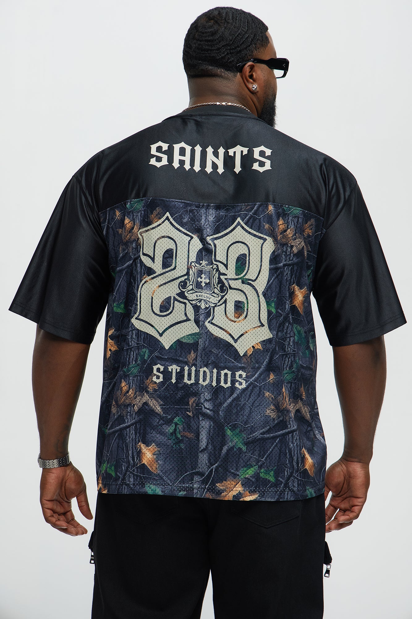 Saints Camo Short Sleeve Jersey - Black