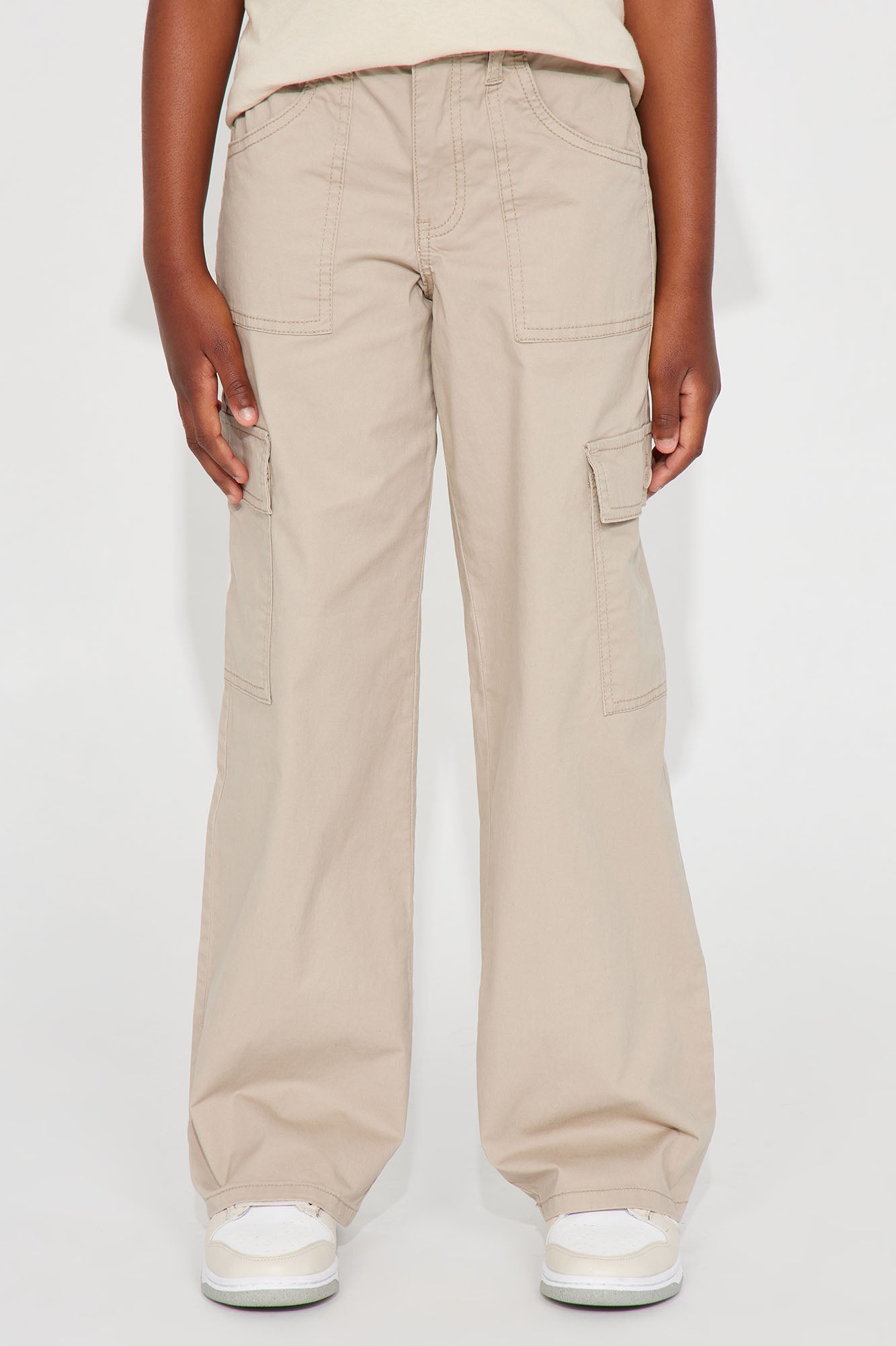 Mini Make It Worth It Straight Leg Uniform Cargo - Khaki