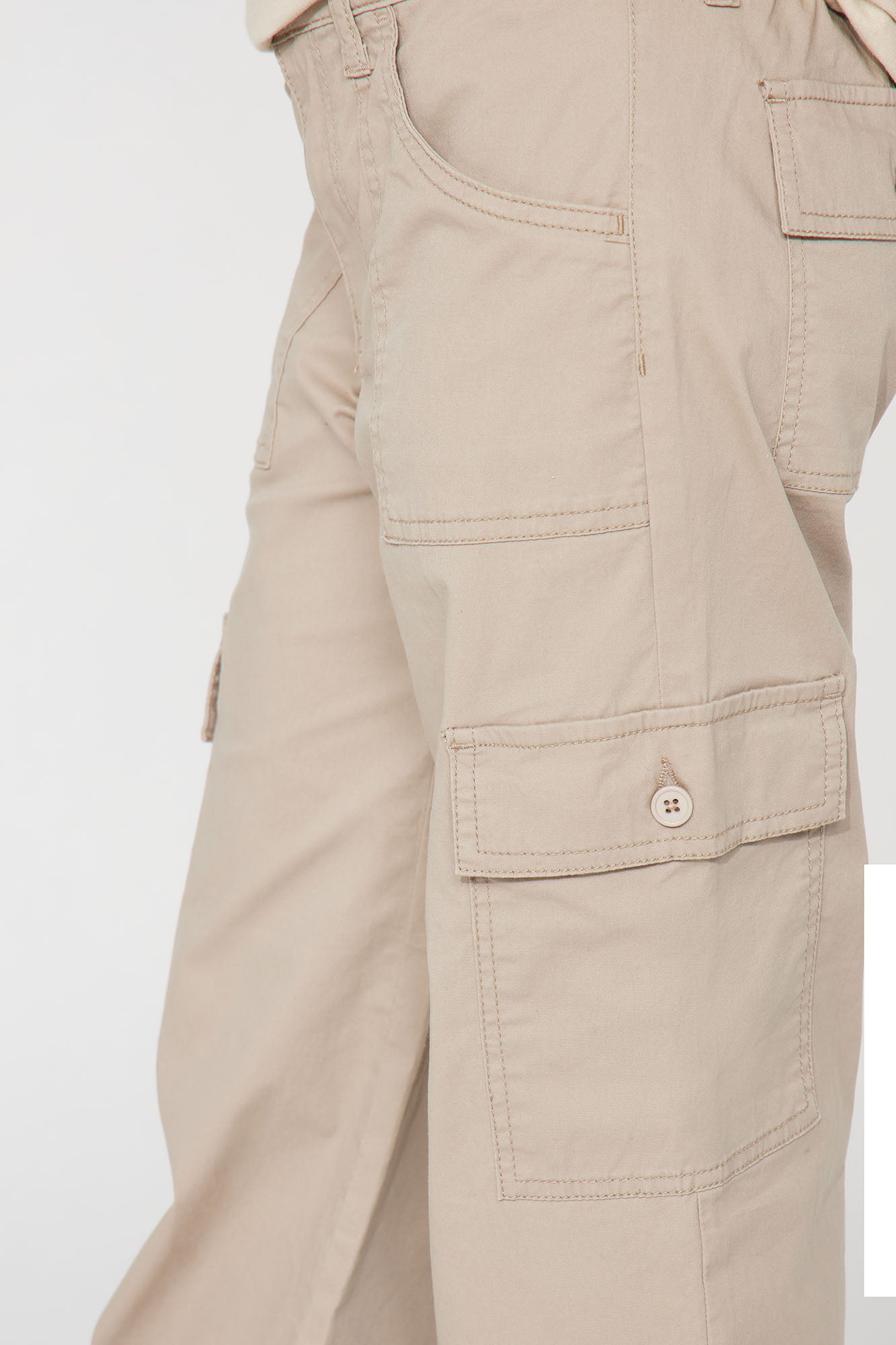 Mini Make It Worth It Straight Leg Uniform Cargo - Khaki