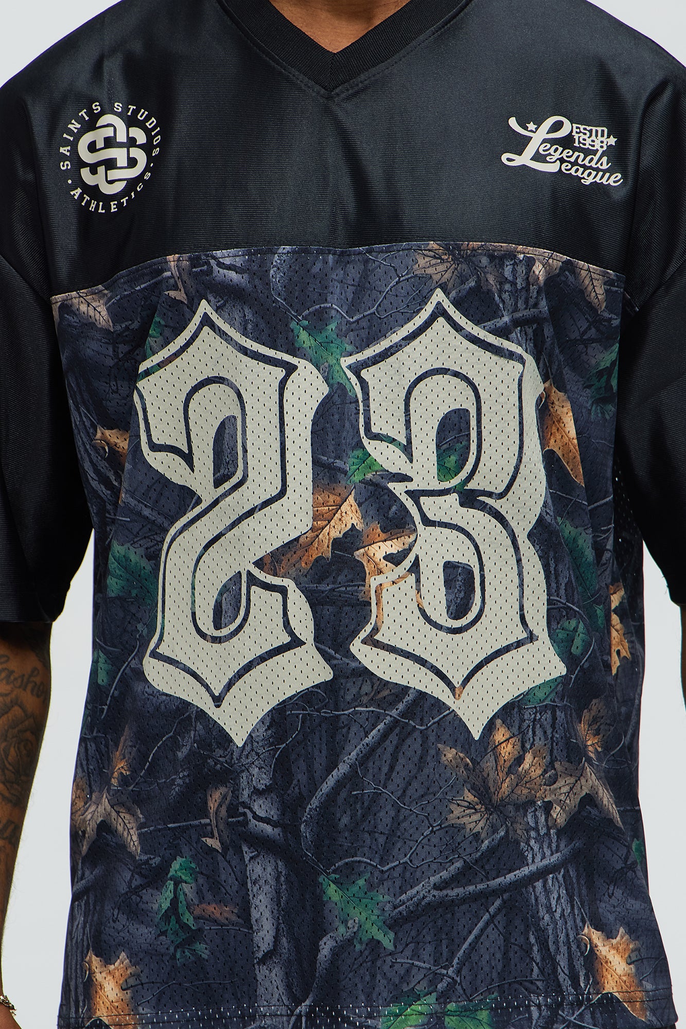 Saints Camo Short Sleeve Jersey - Black