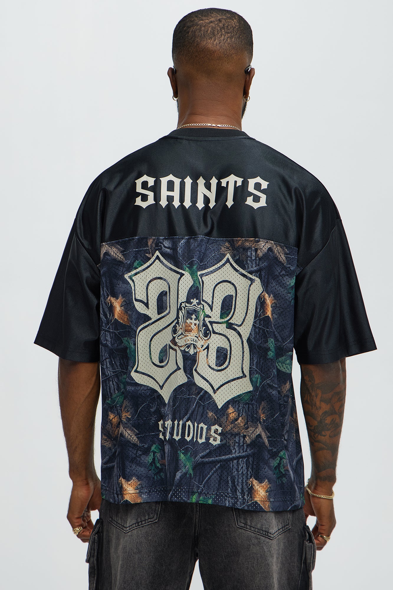Saints Camo Short Sleeve Jersey - Black