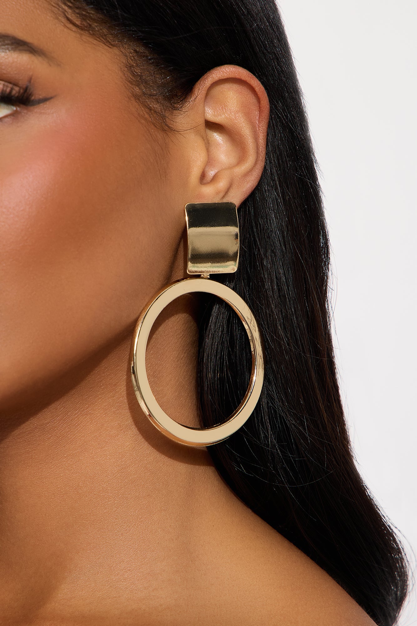 Gilded Essence Statement Drop Earrings - Gold