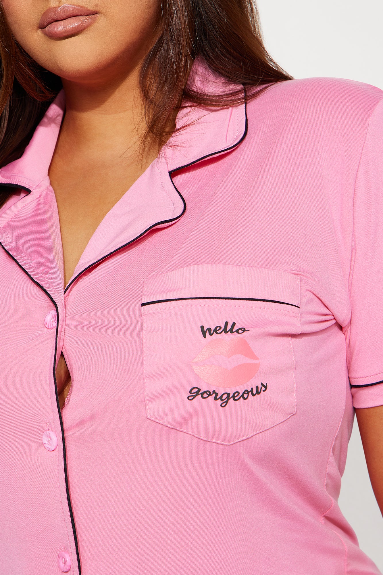 Hello Gorgeous PJ Short Set - Pink