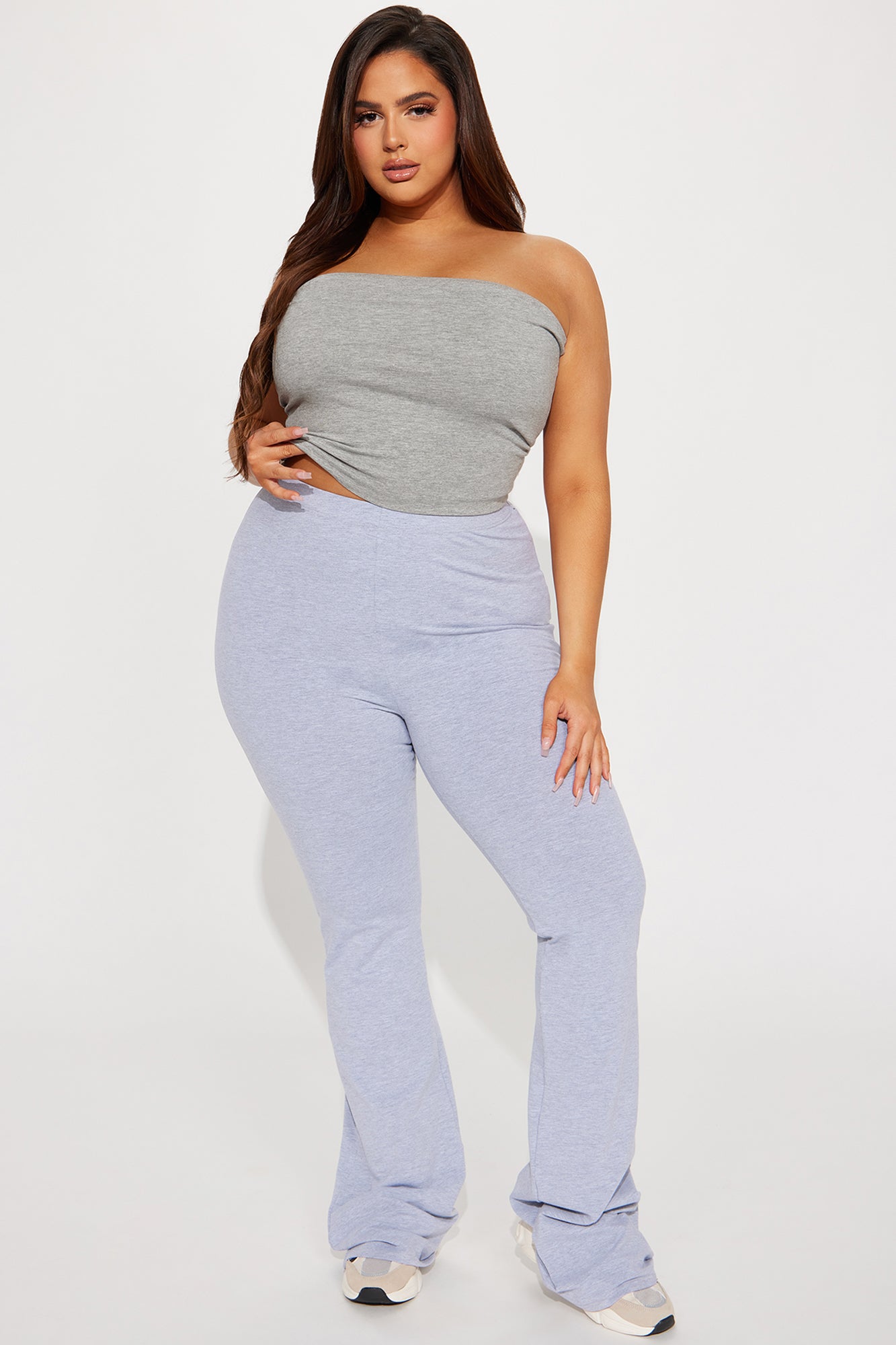 Tall Adriana Flare Pant - Heather Grey