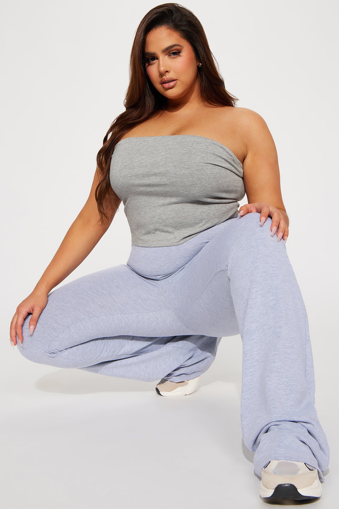 Tall Adriana Flare Pant - Heather Grey