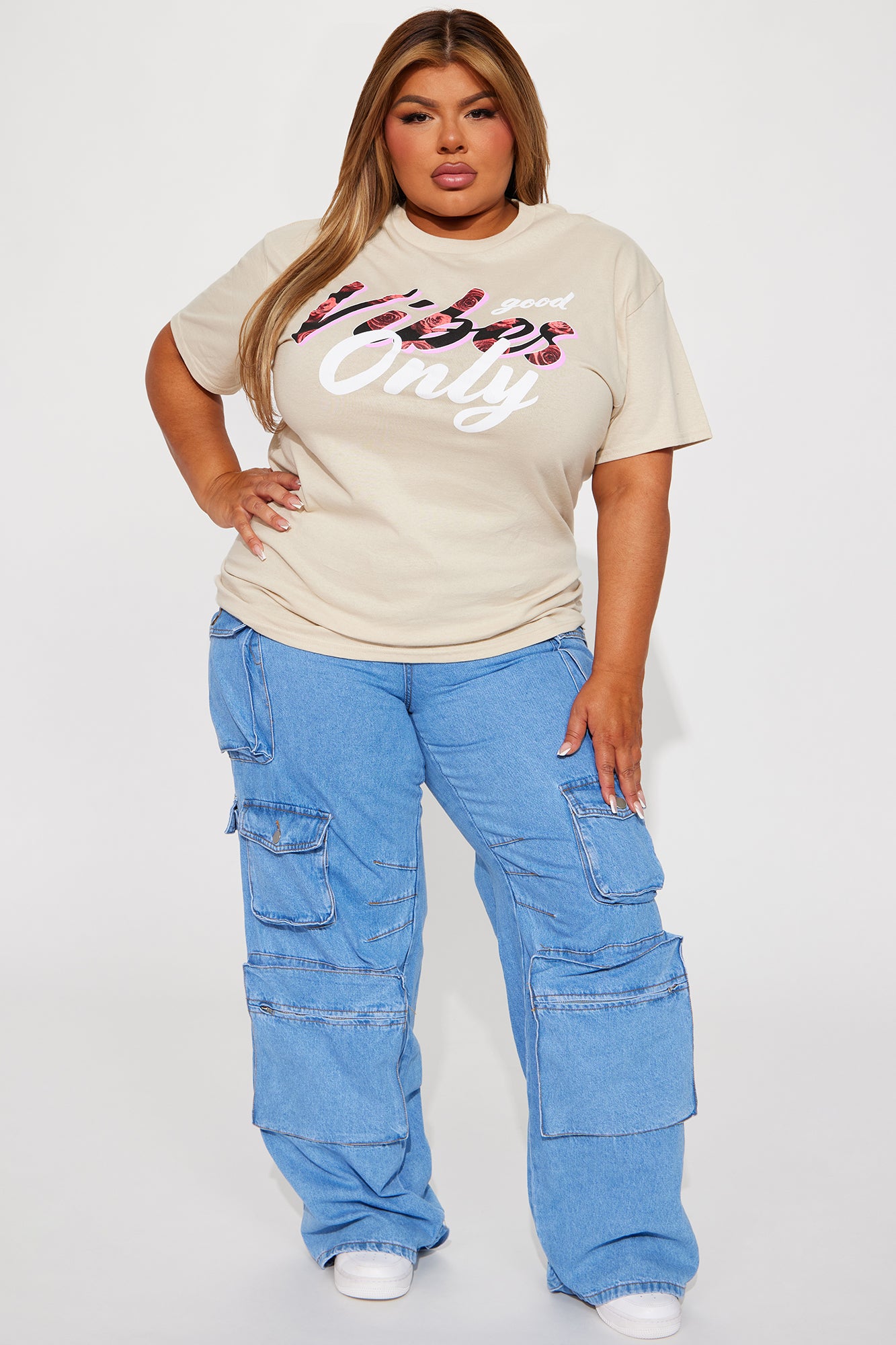 Good Vibes Only Graphic Tee - Sand