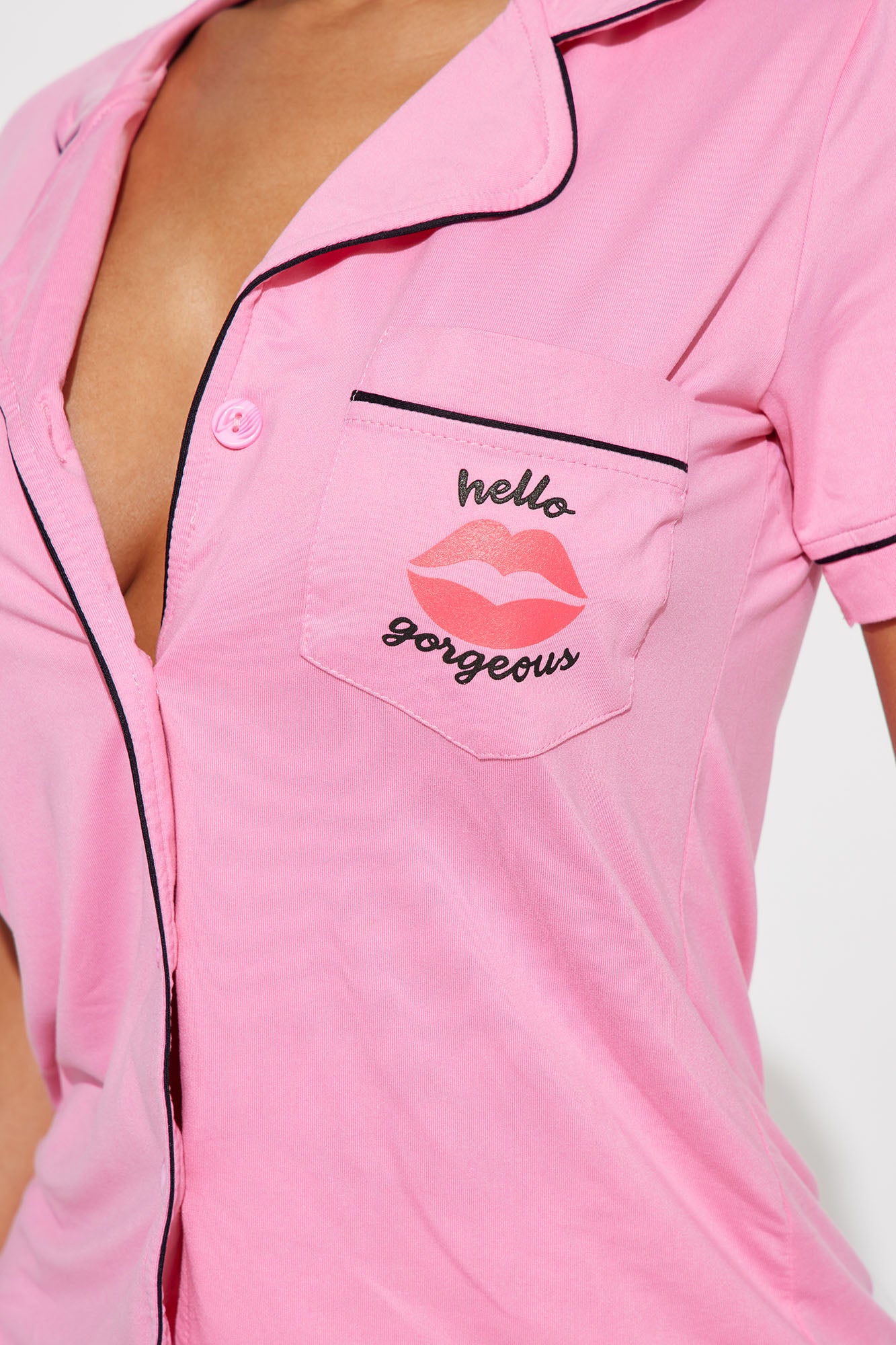 Hello Gorgeous PJ Short Set - Pink