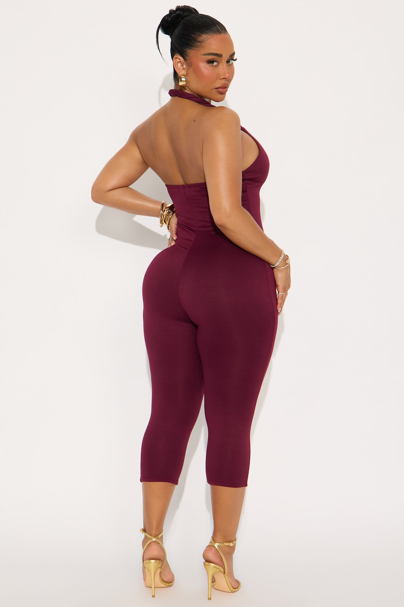Endless Memories Capri Jumpsuit - Wine