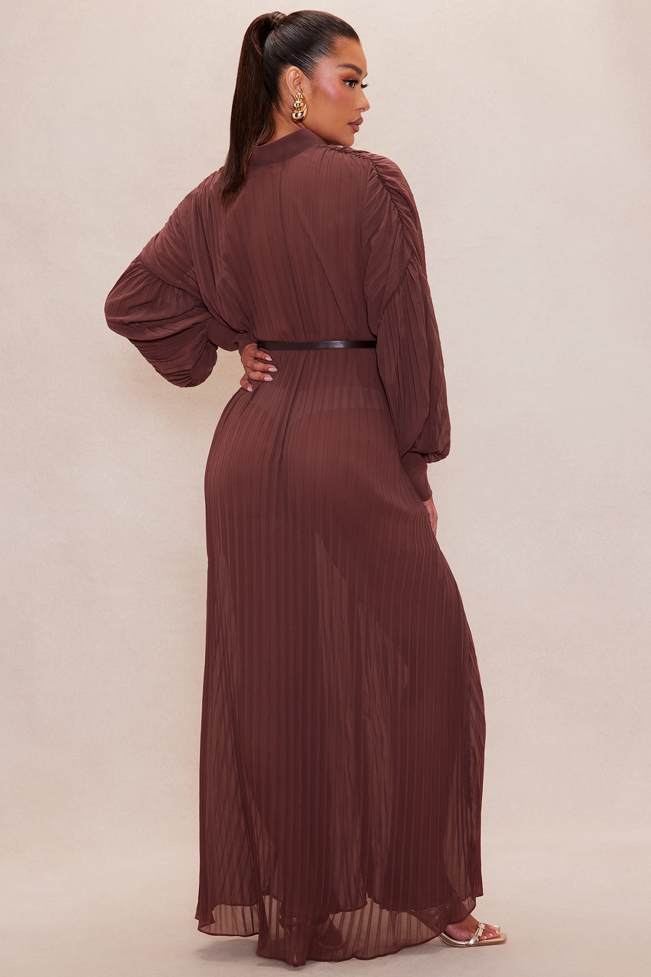 Marrisa Chiffon Maxi Dress - Brown