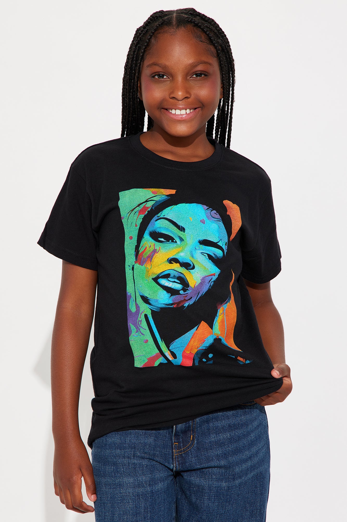 Mini I'm A Work Of Art Short Sleeve Tee - Black
