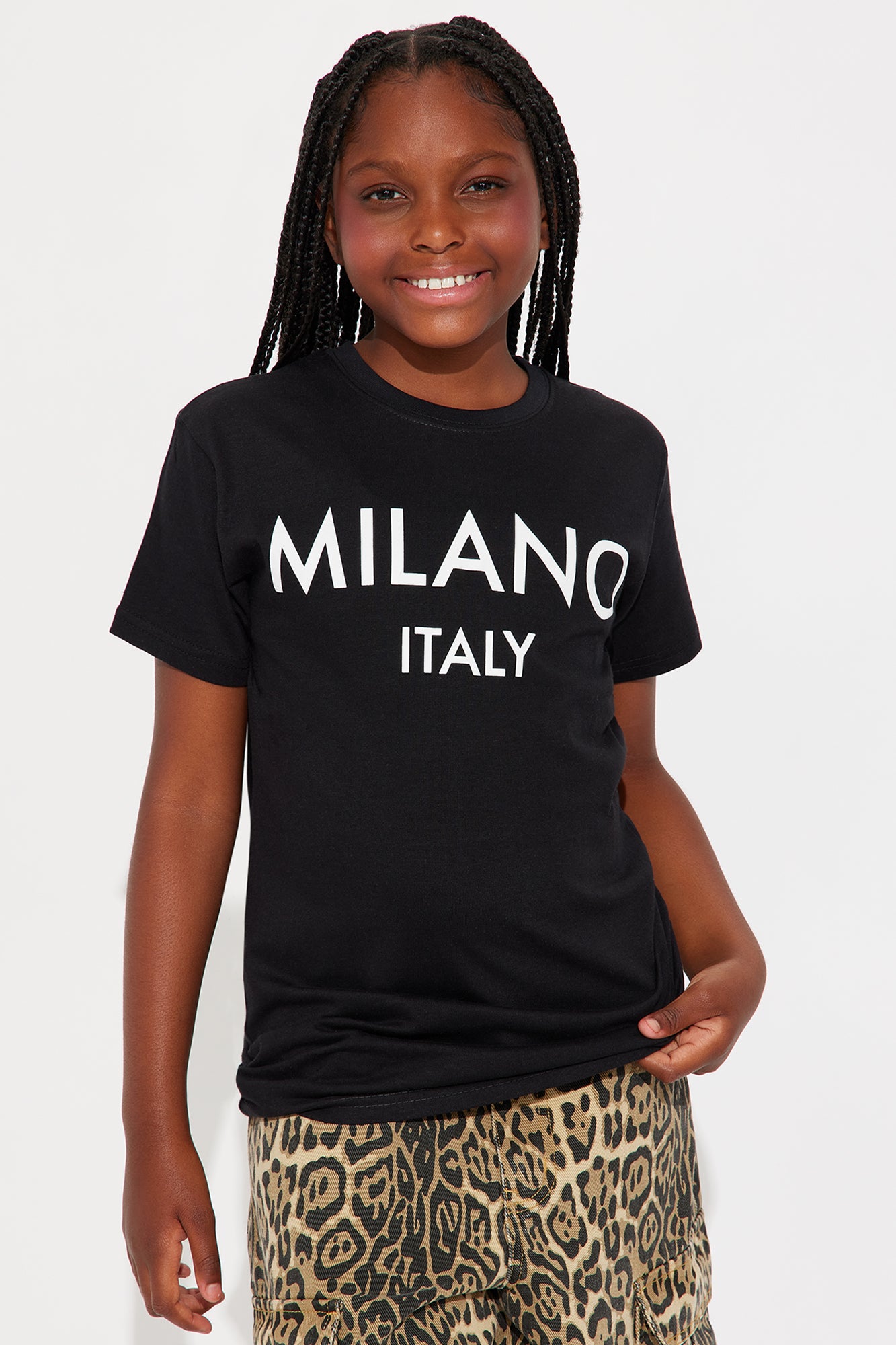 Mini Milano Italy Washed Tee - Black