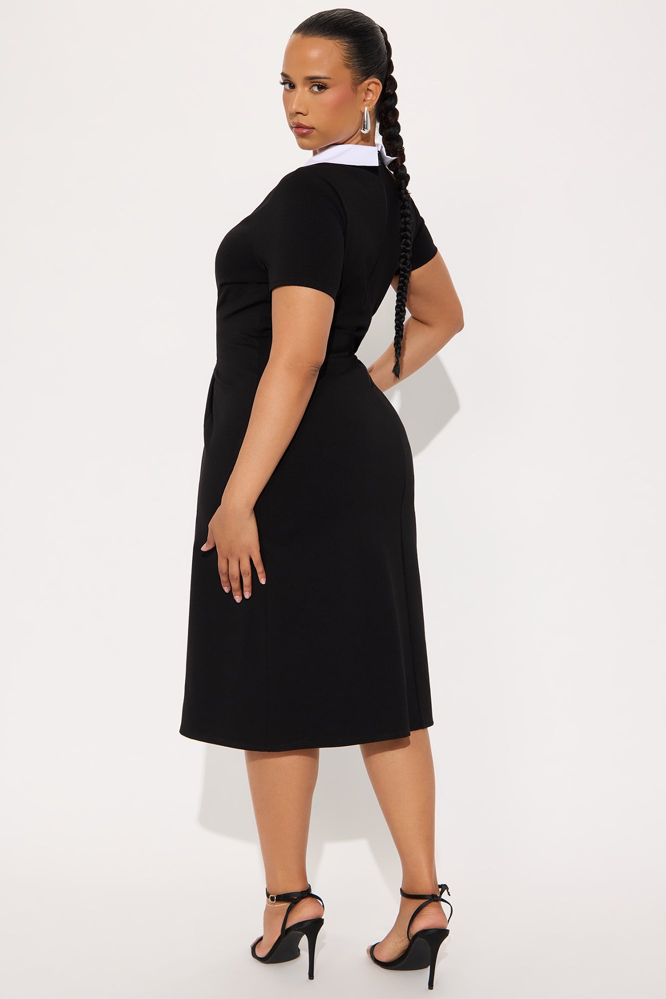 Pretty And Smart Body Sculpting Midi Dress - Black