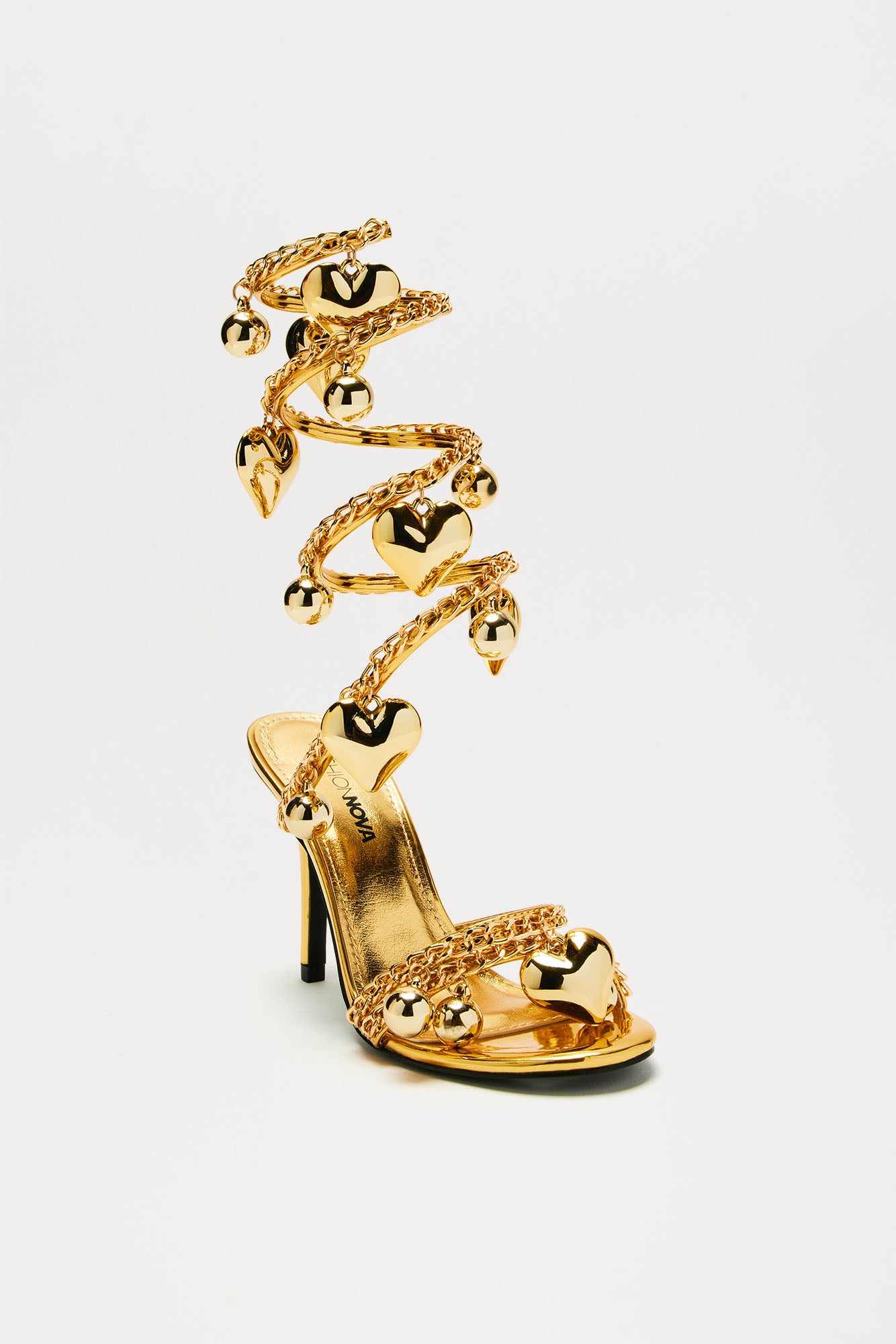 Lost Love Wrap Up Heels - Gold