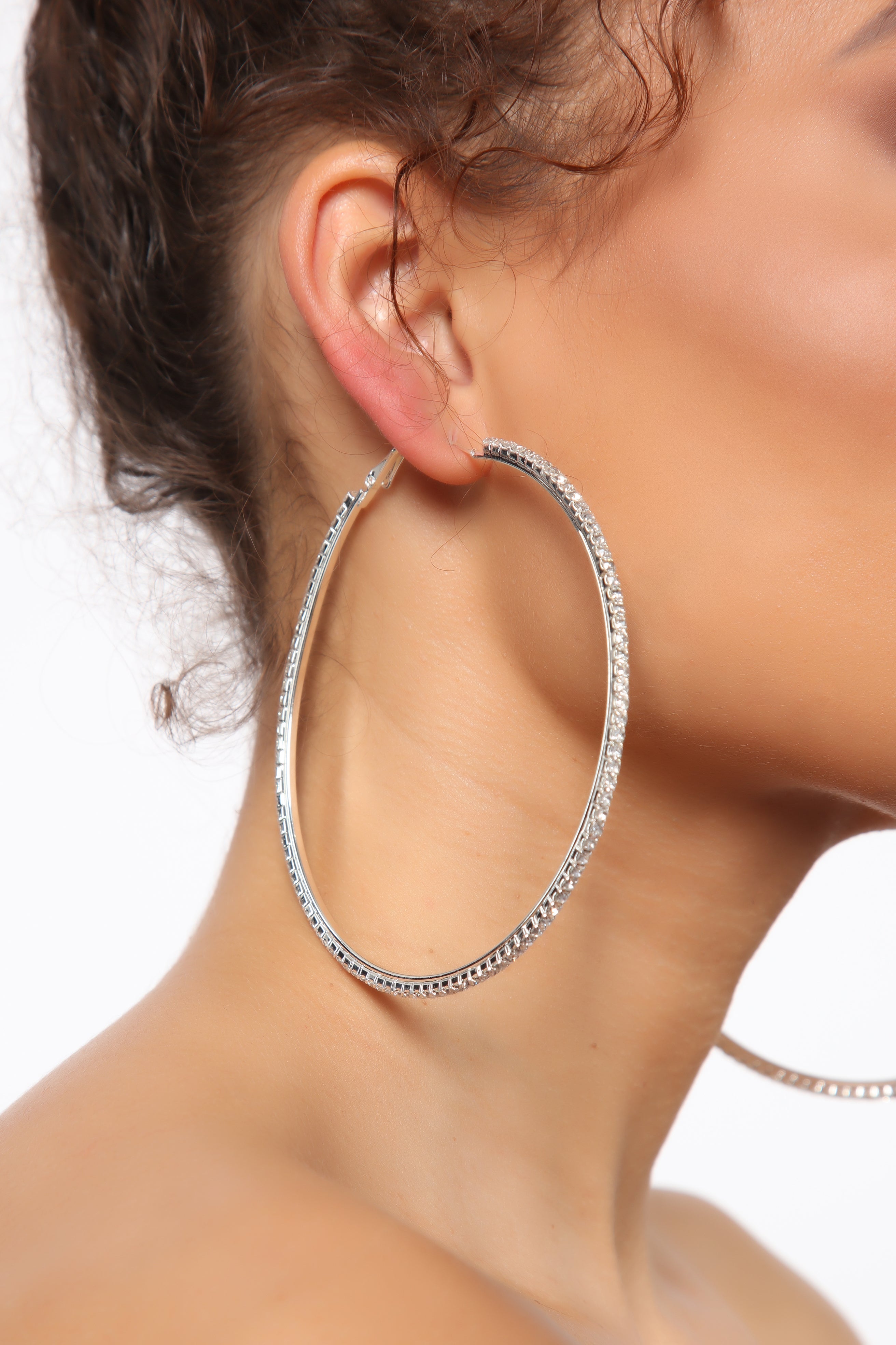Katherine Hoop Earrings - Silver