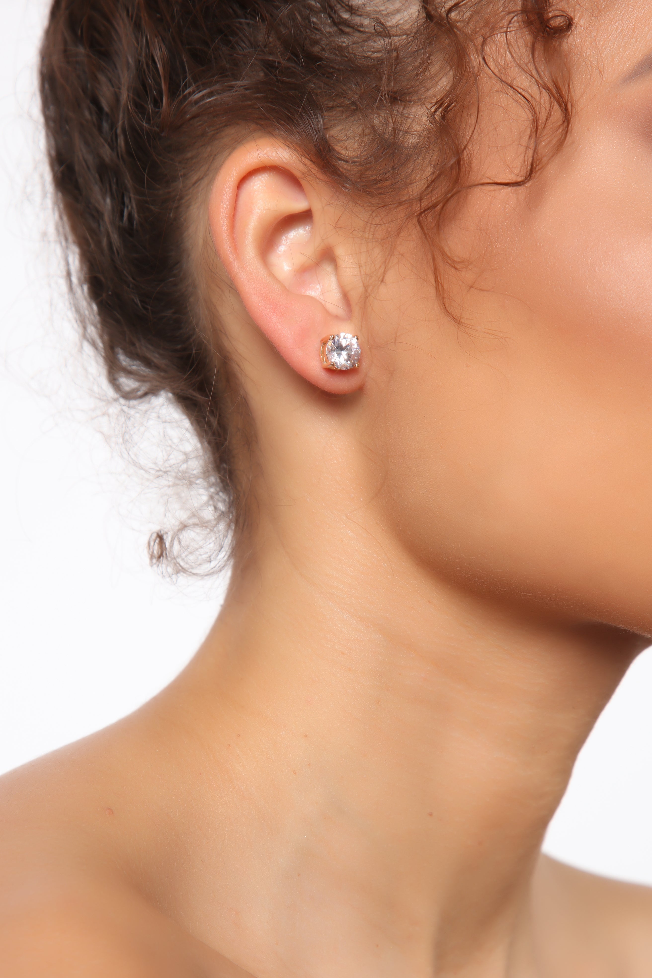 Stud Berry Earring Set - Gold
