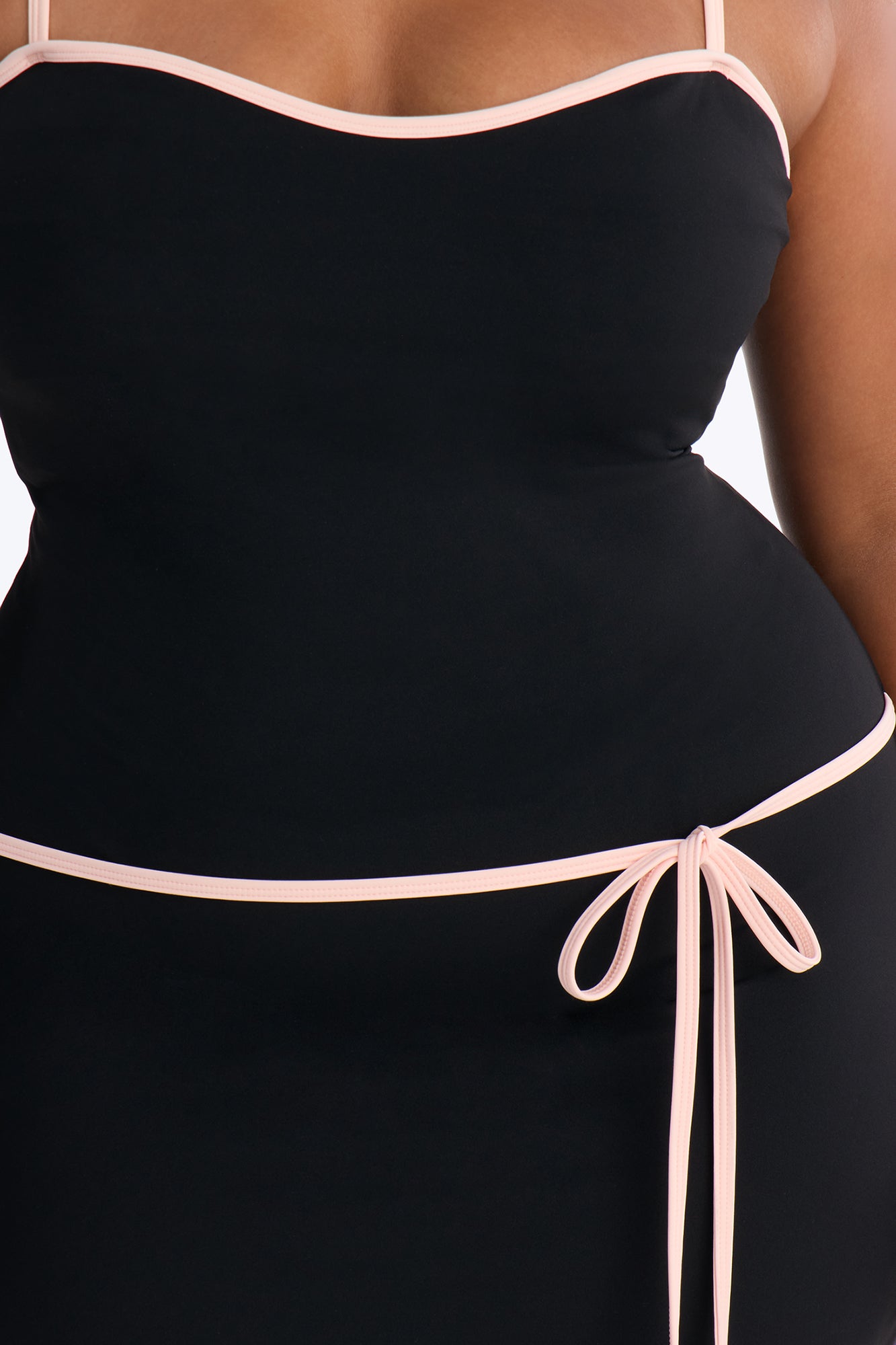 Lexi Spaghetti Strap Mini Dress - Black/Pink