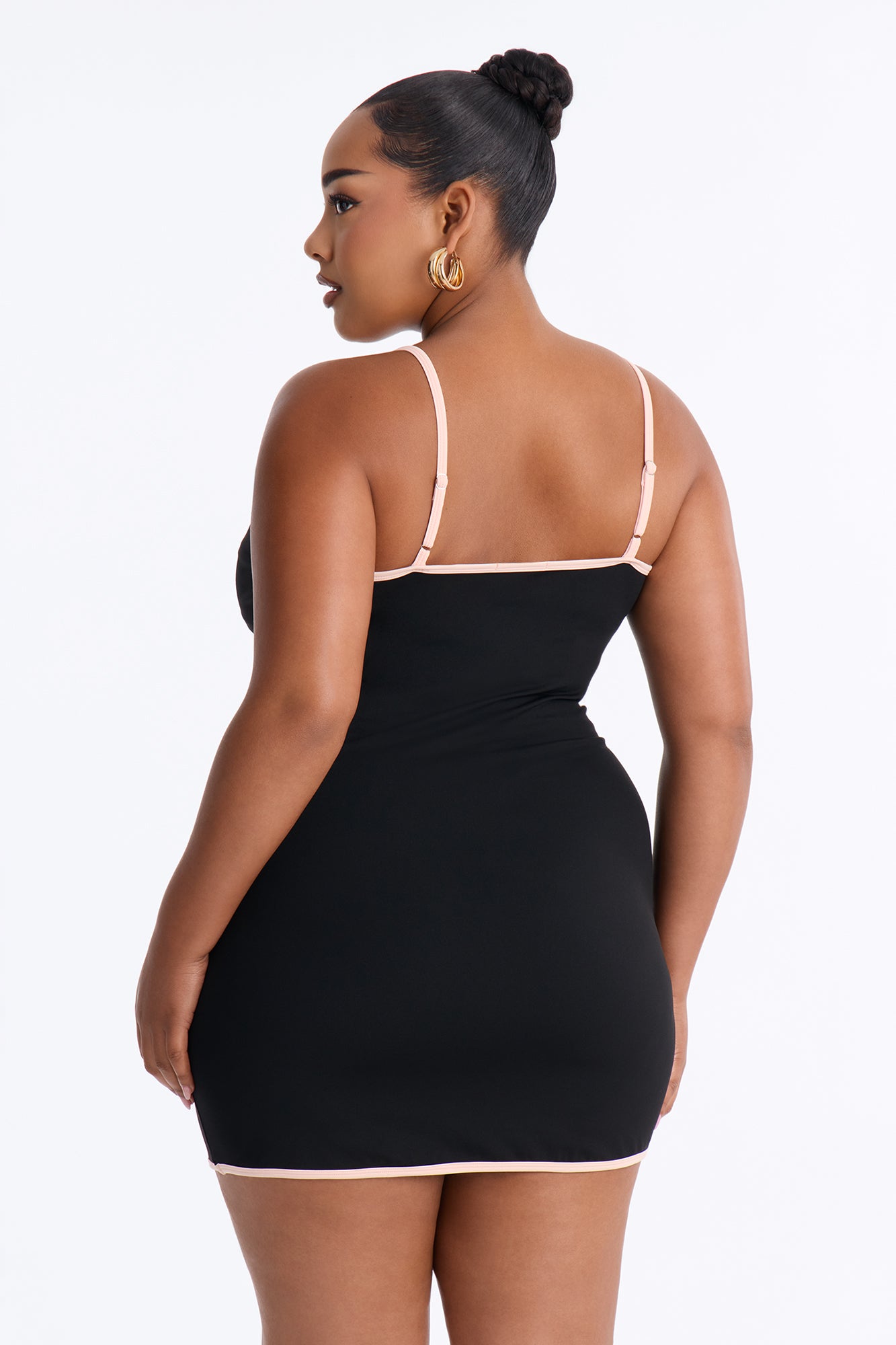 Lexi Spaghetti Strap Mini Dress - Black/Pink