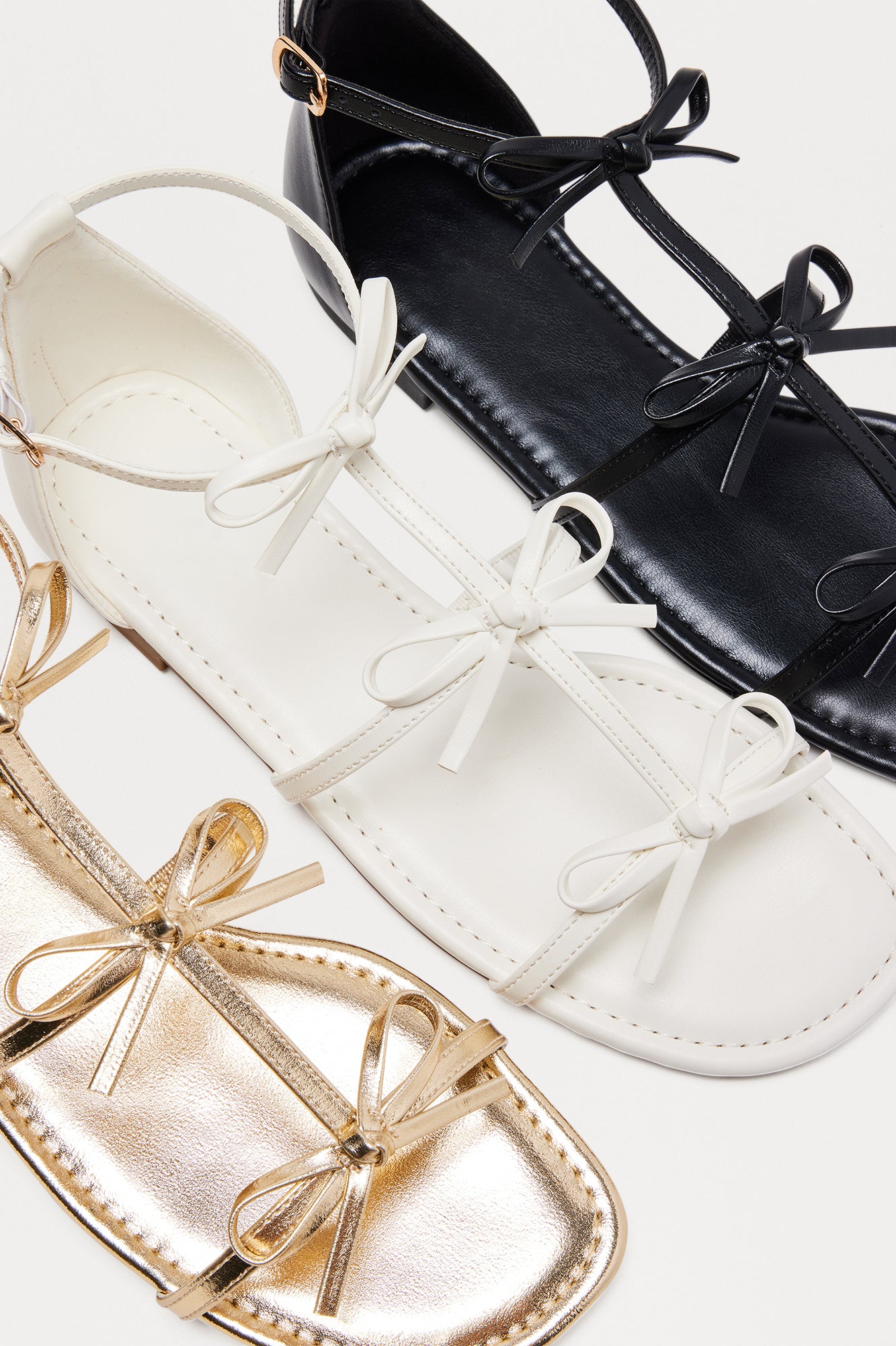 Jullietta Bow Sandals - Gold