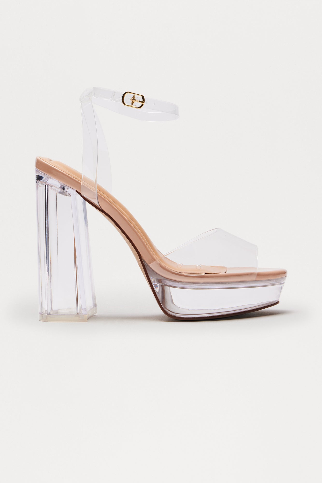 Gia Clear Heels - Nude