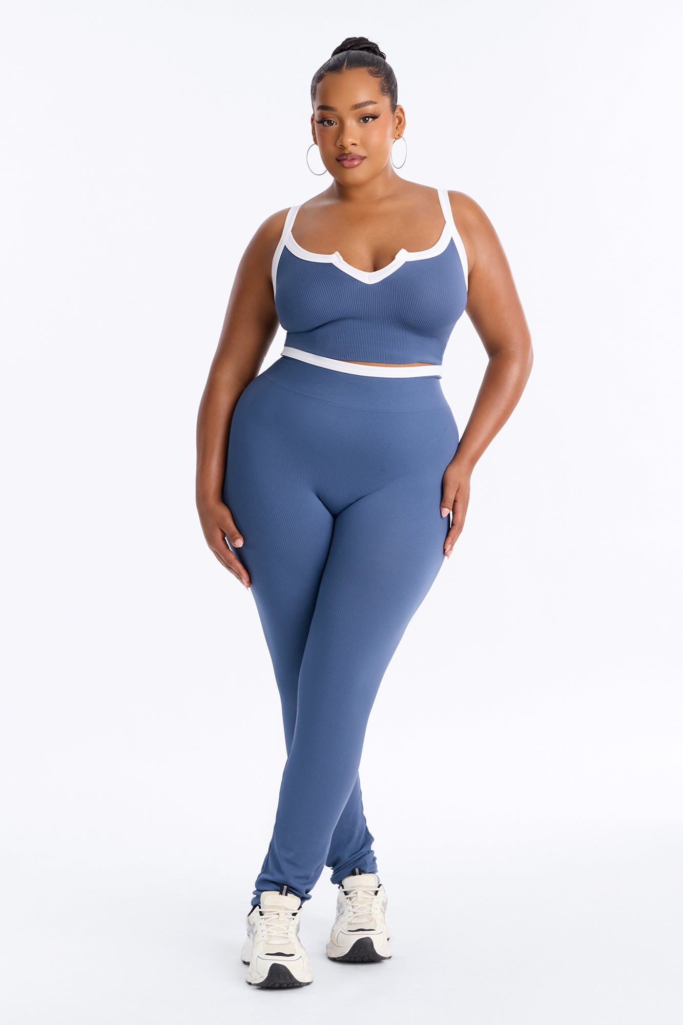 Move In Style Seamless Legging Set - Indigo