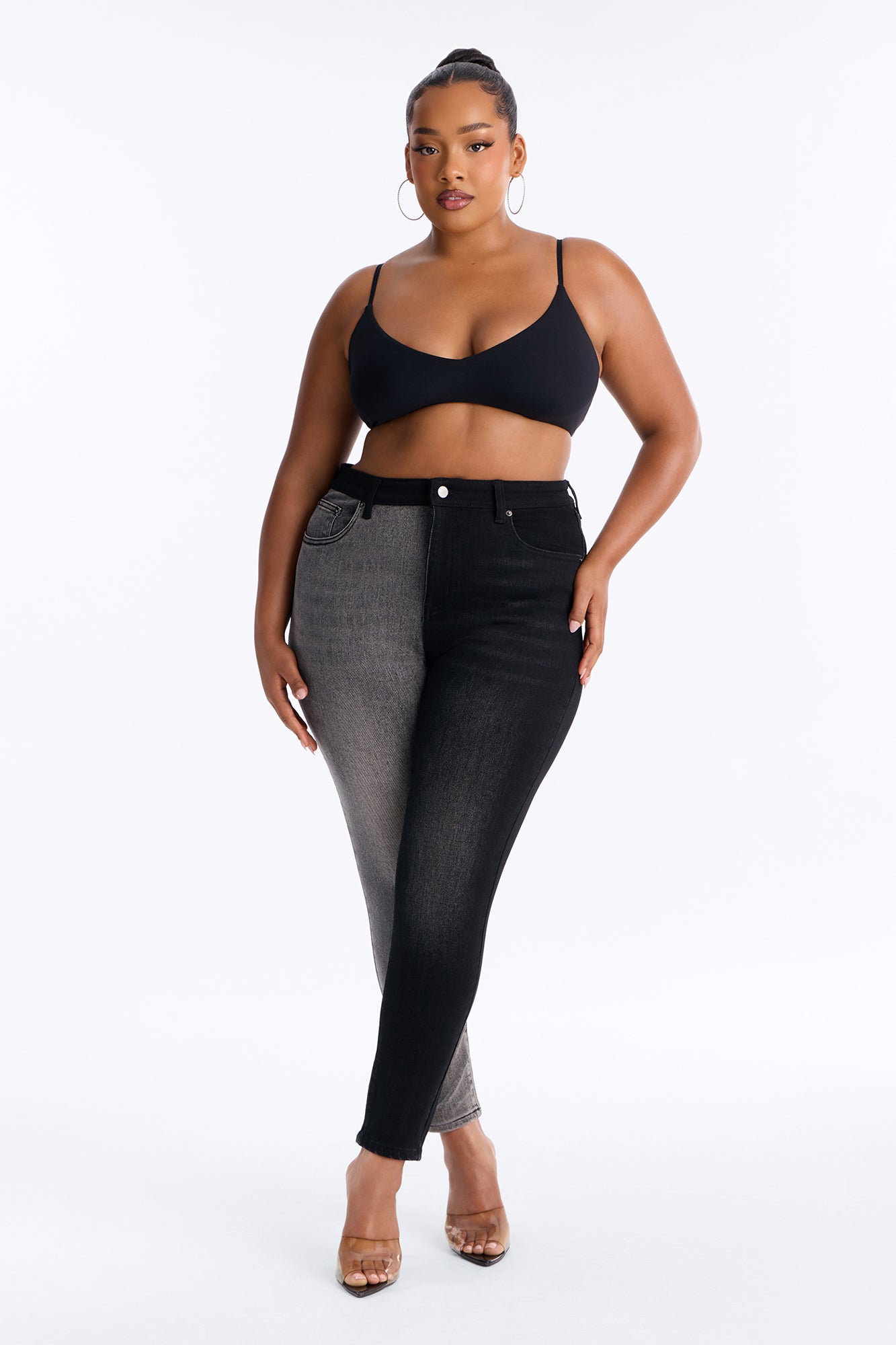 Second Guessing Stretch Skinny Jeans - Black/combo