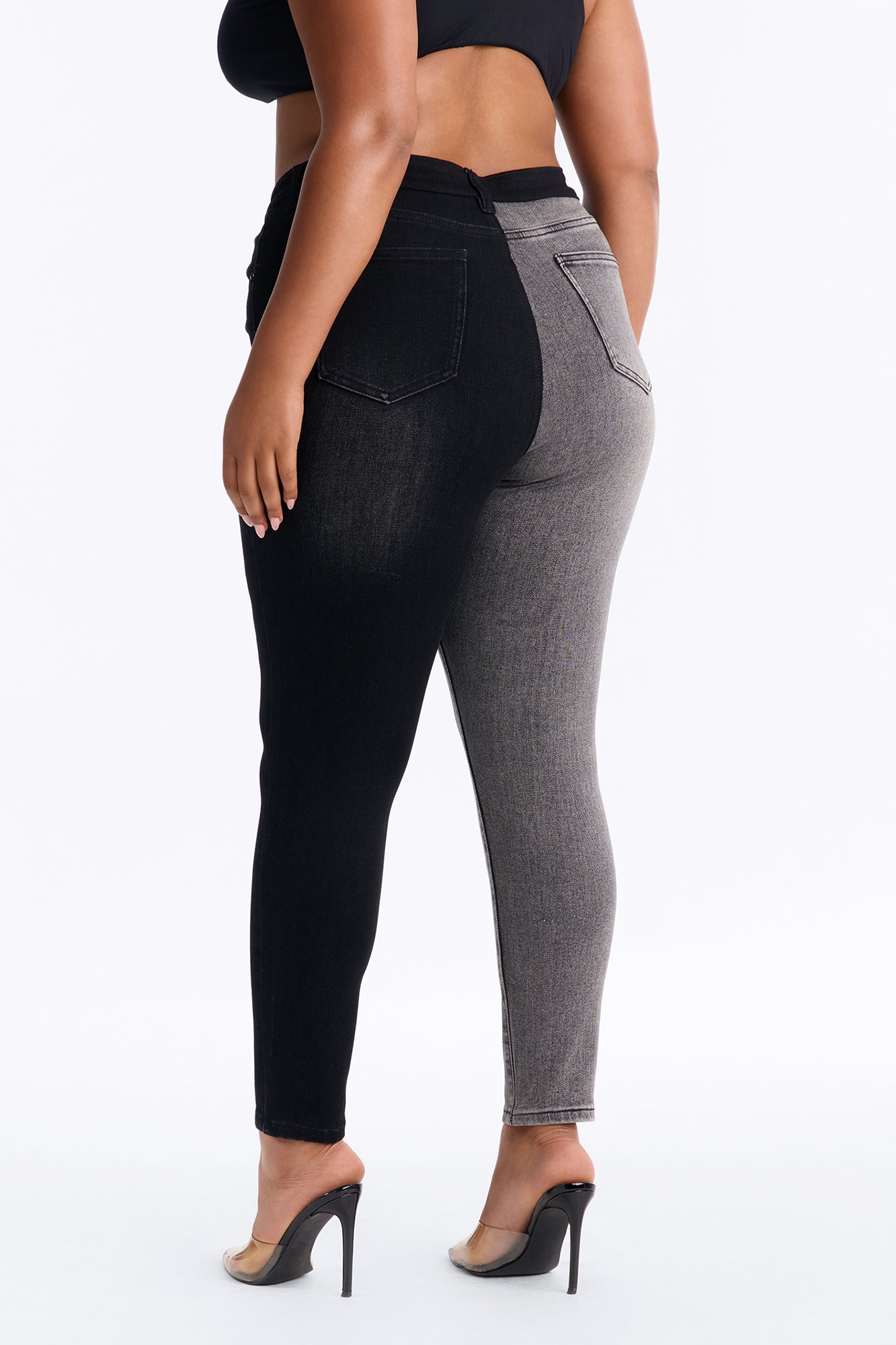 Second Guessing Stretch Skinny Jeans - Black/combo