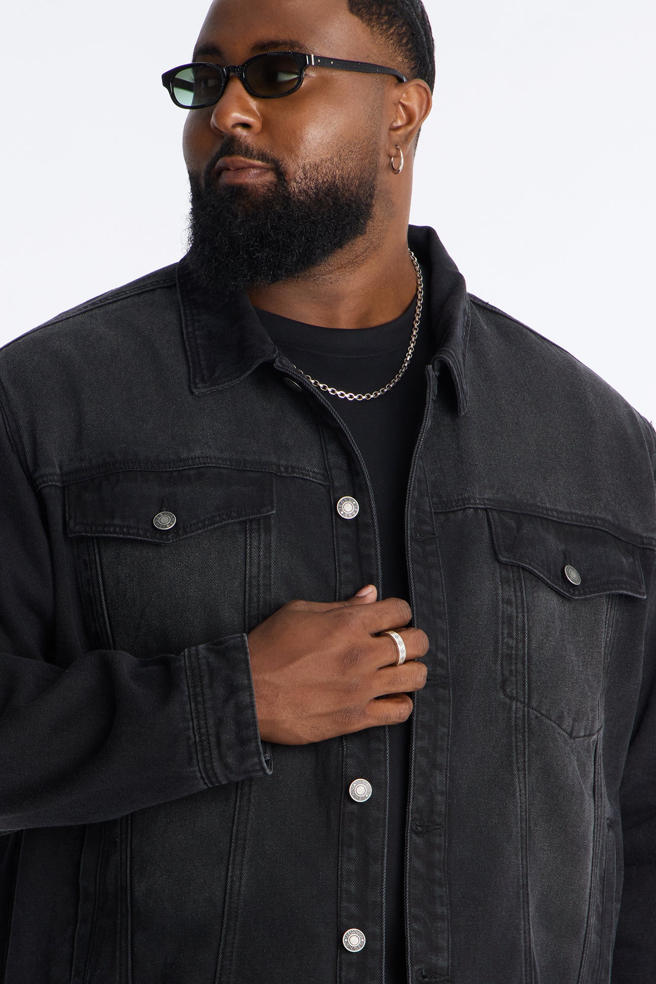 Essential Denim Trucker Jacket - Black Wash
