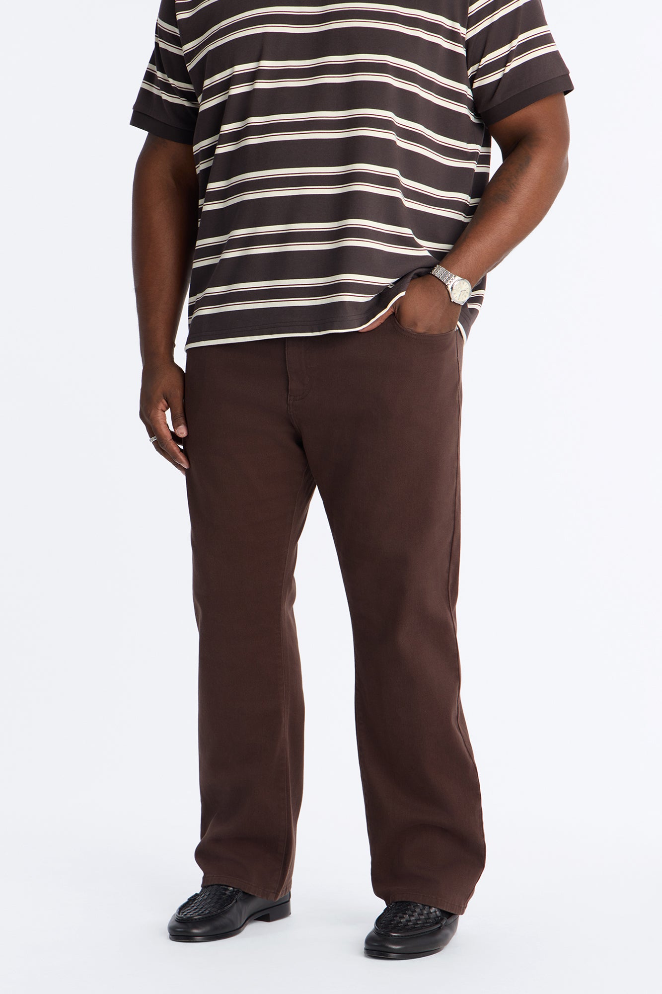 Mike Straight Taper Jeans - Dark Brown