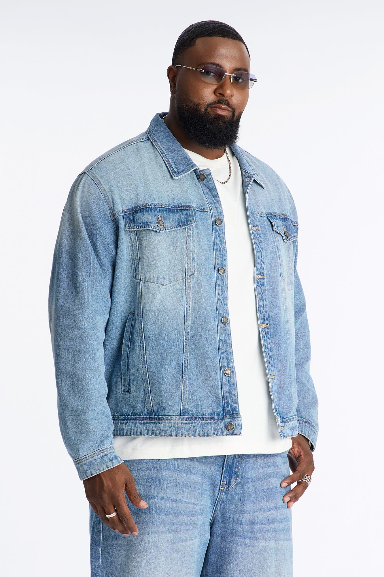 Essential Denim Trucker Jacket - Medium Blue Wash