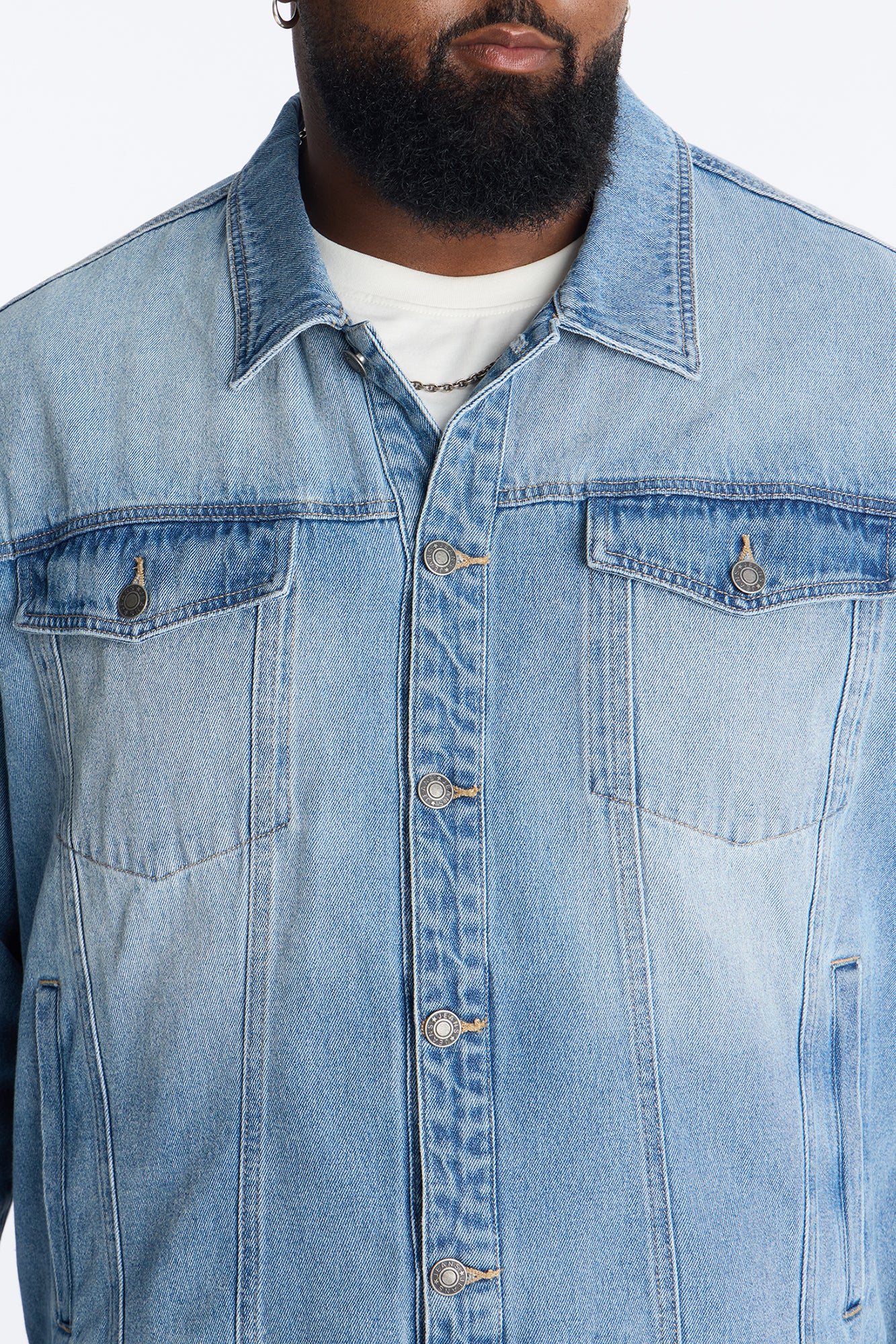 Essential Denim Trucker Jacket - Medium Blue Wash