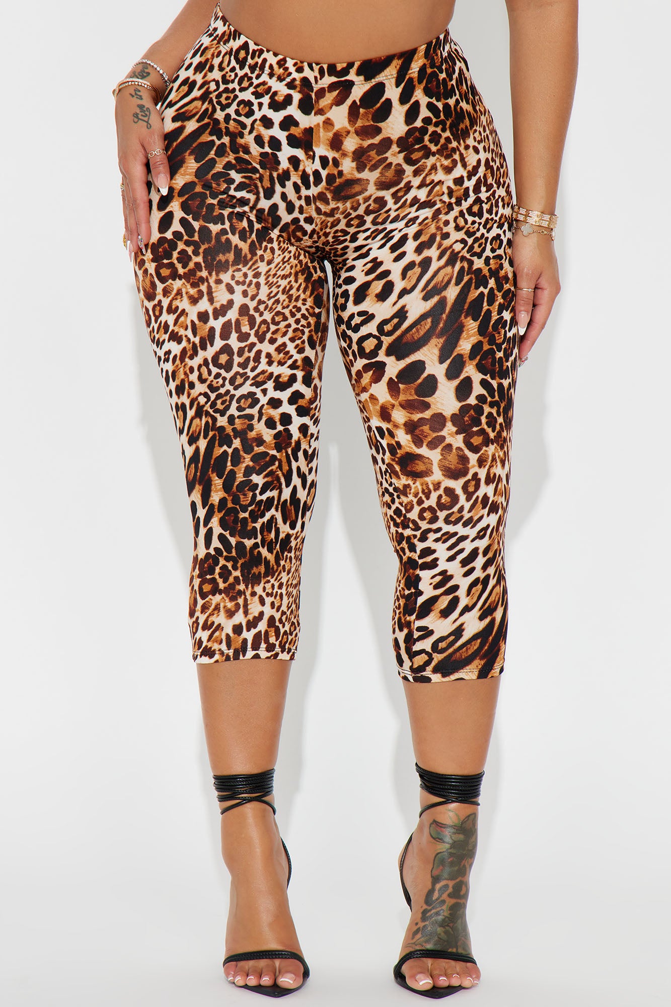 Firenze Capri Legging - Brown/combo