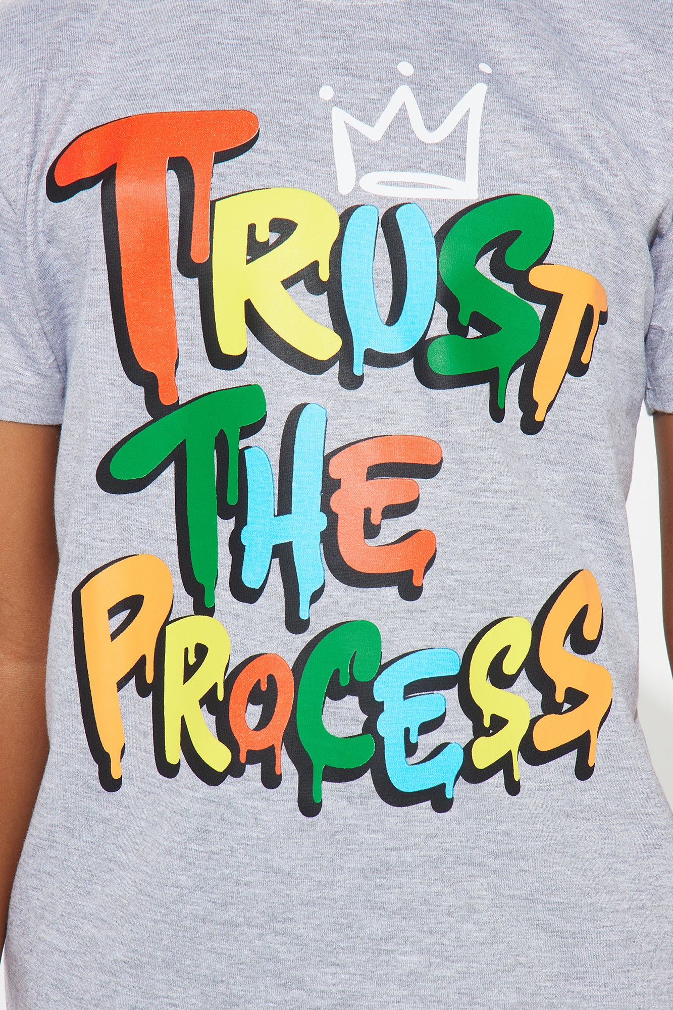 Mini Trust The Process Short Sleeve Tee - Heather Grey