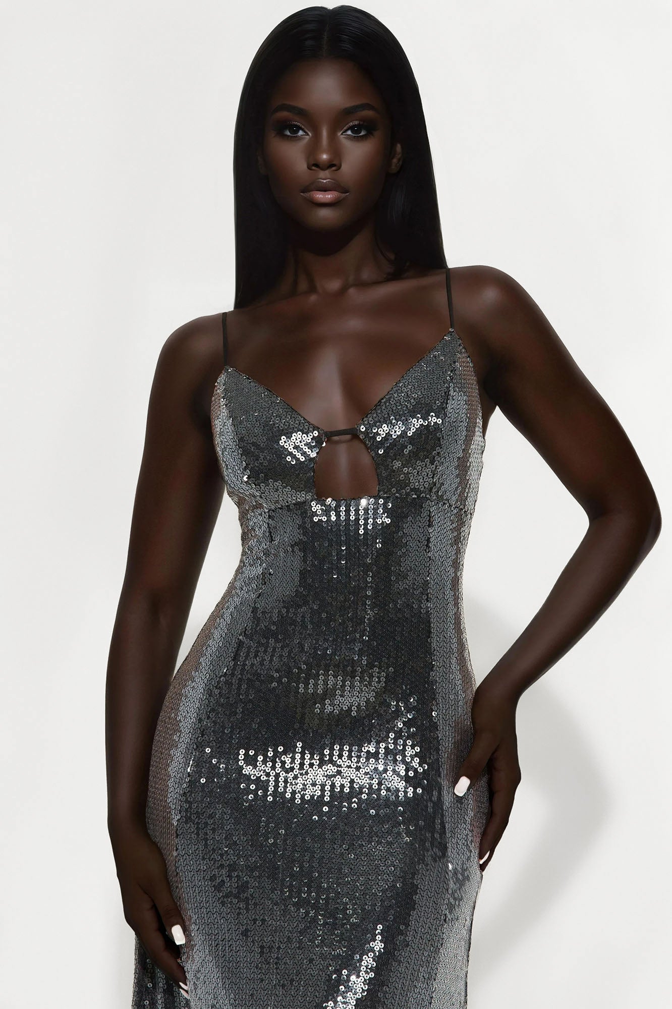 Kathryn Sequin Gown - Black