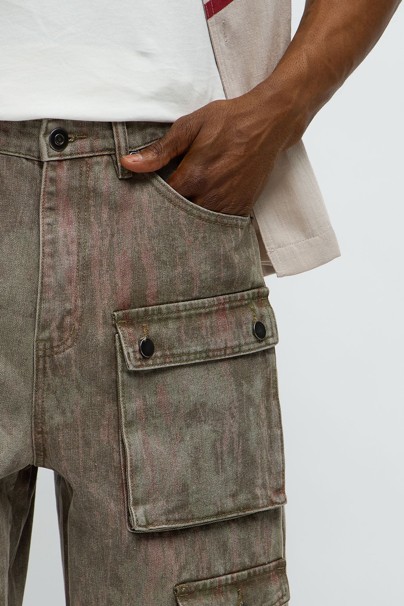 Run It By Baggy Cargo Jeans - Brown
