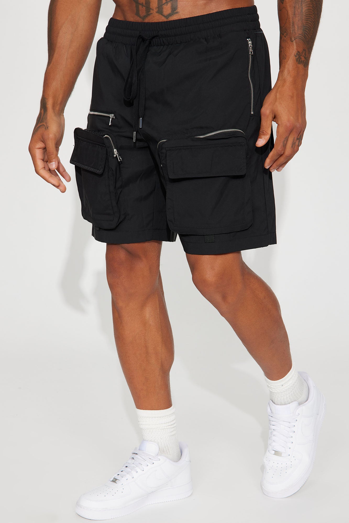 In The Field Relaxed Cargo Shorts - Black
