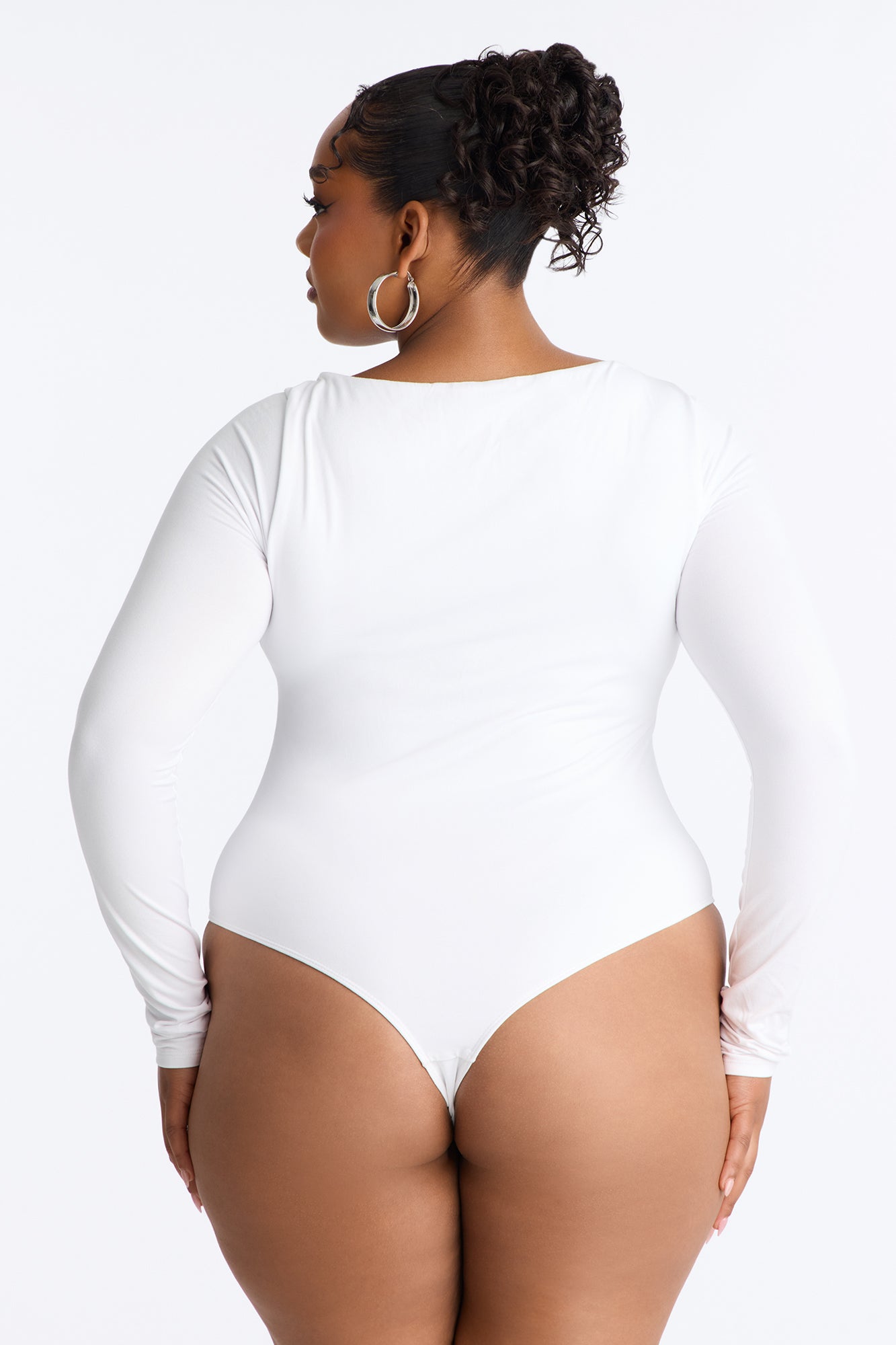 Sammy Square Neck Bodysuit - White