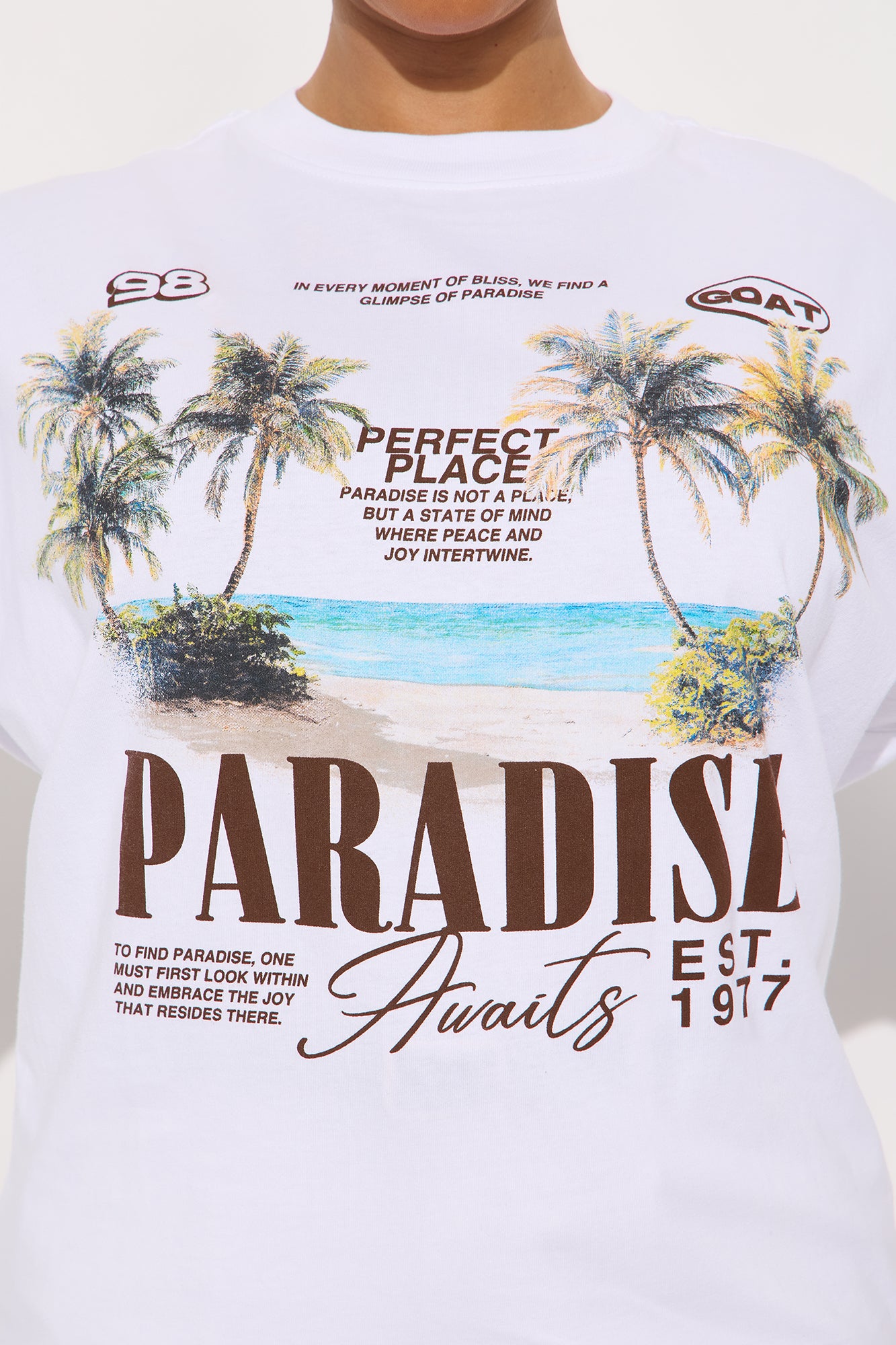 Paradise Awaits Washed Tee - White