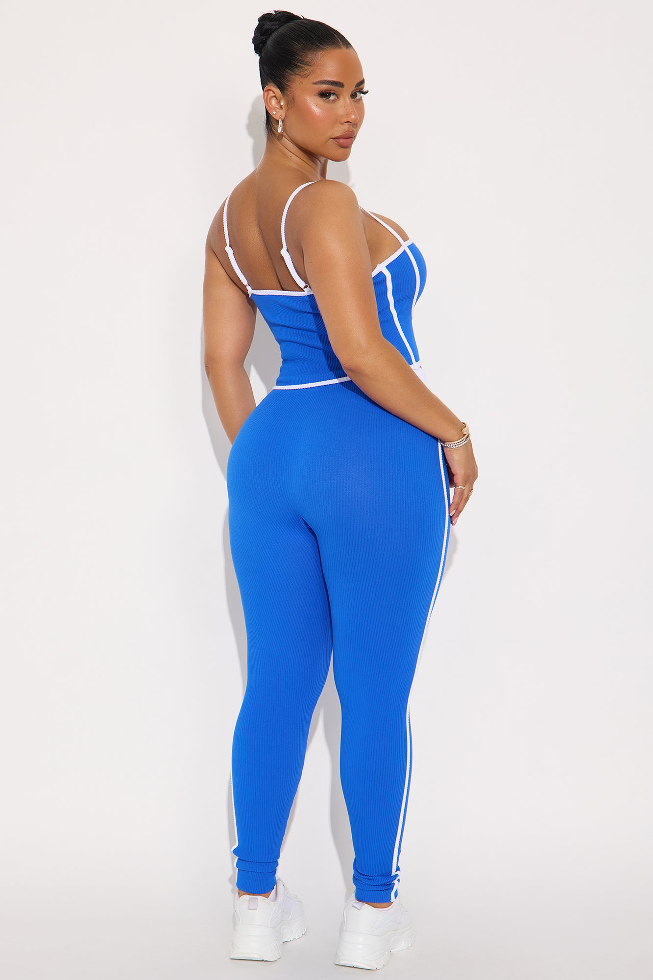 Pushing Limits Seamless Legging Pant Set - Royal/combo