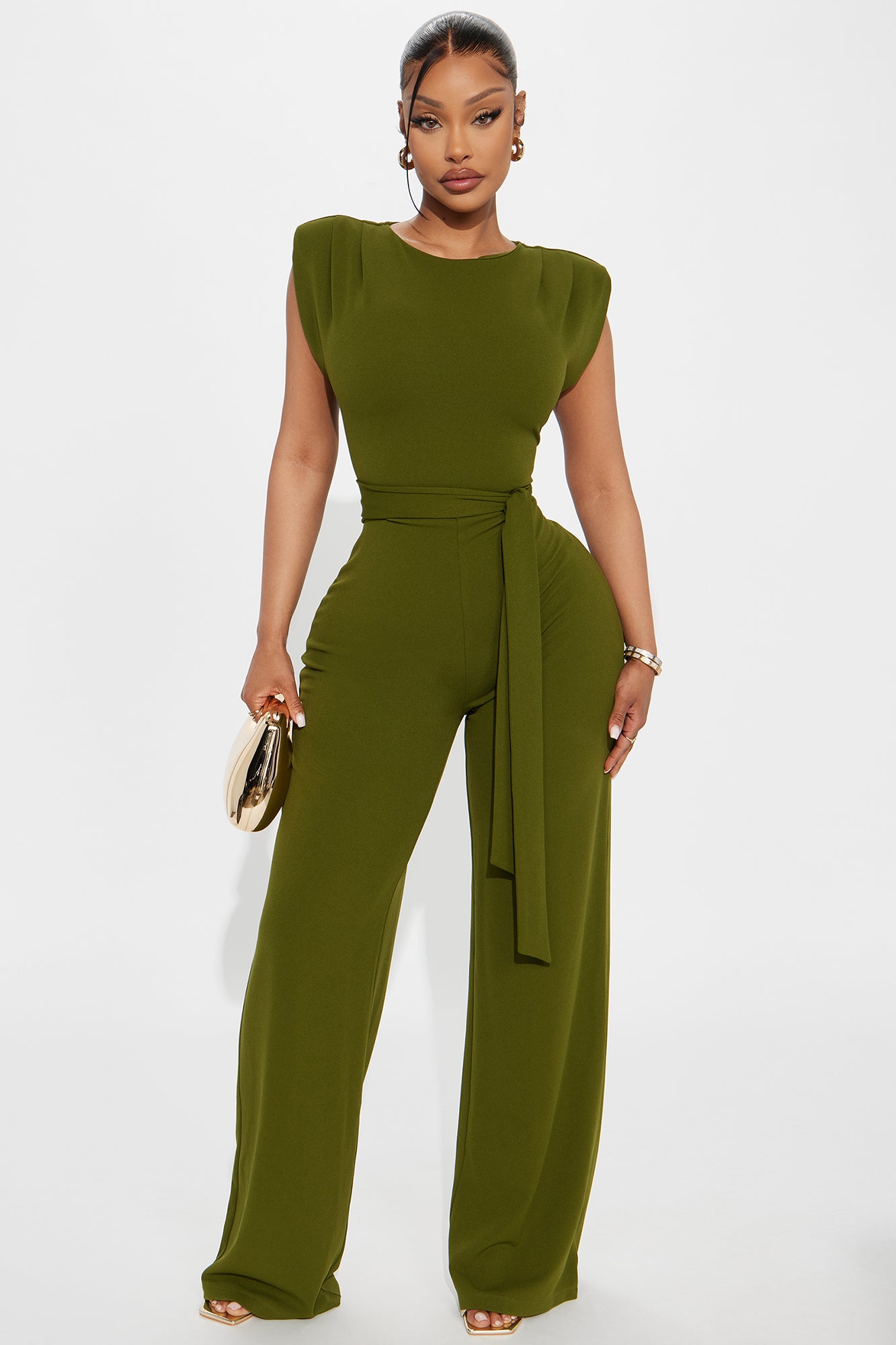 On Point Jumpsuit - Olive