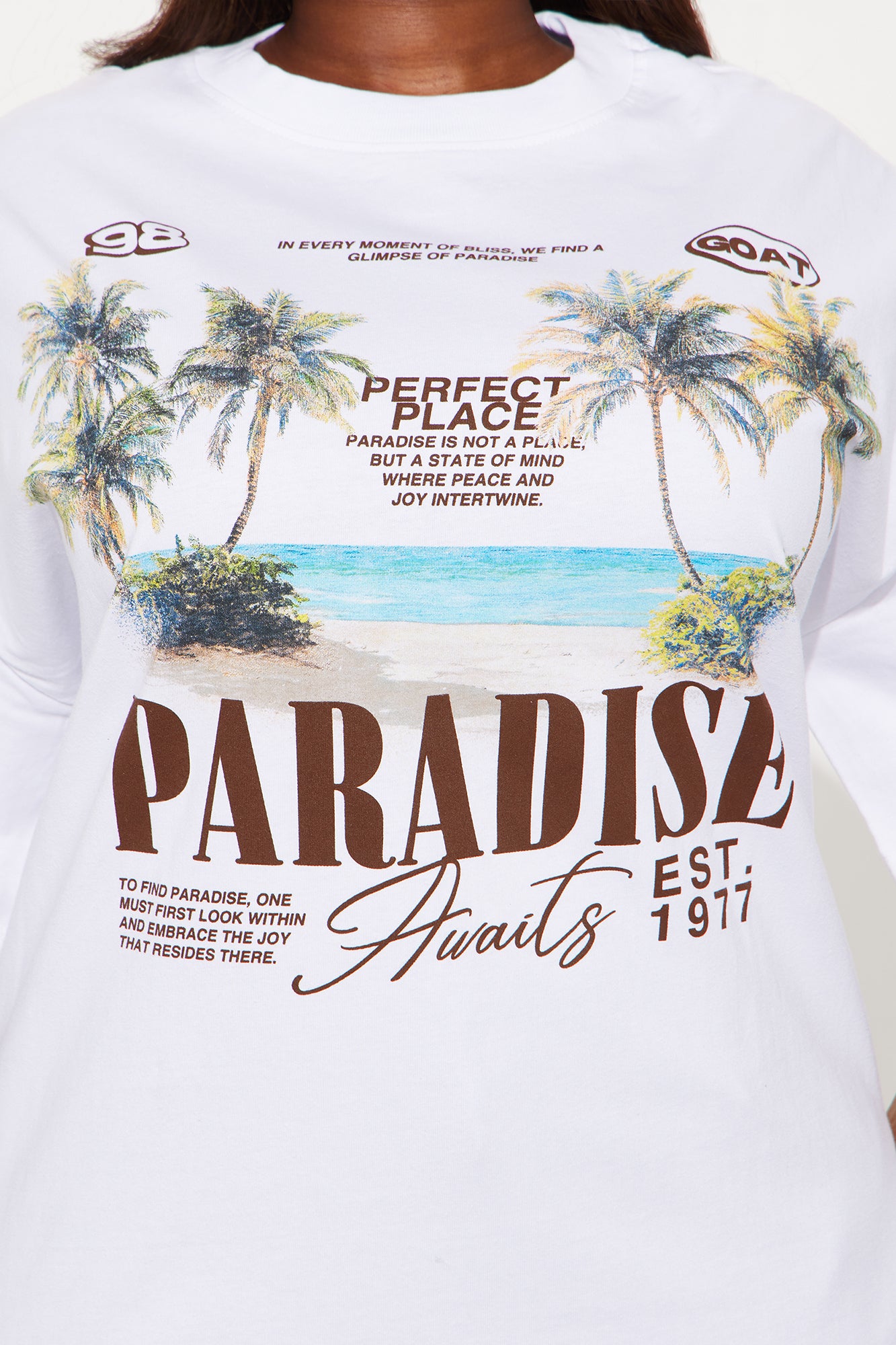 Paradise Awaits Washed Tee - White