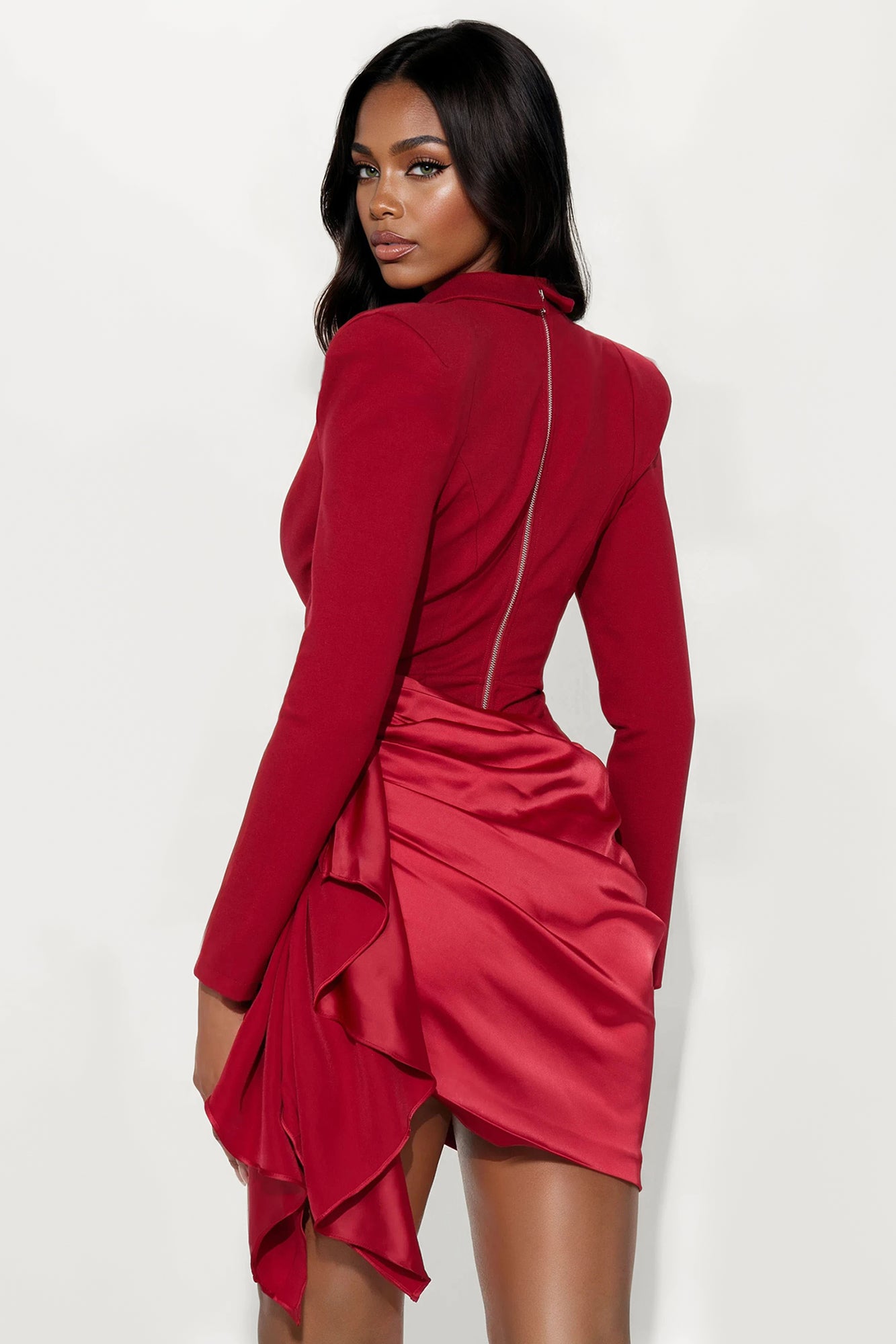 Akaira Blazer Dress - Wine