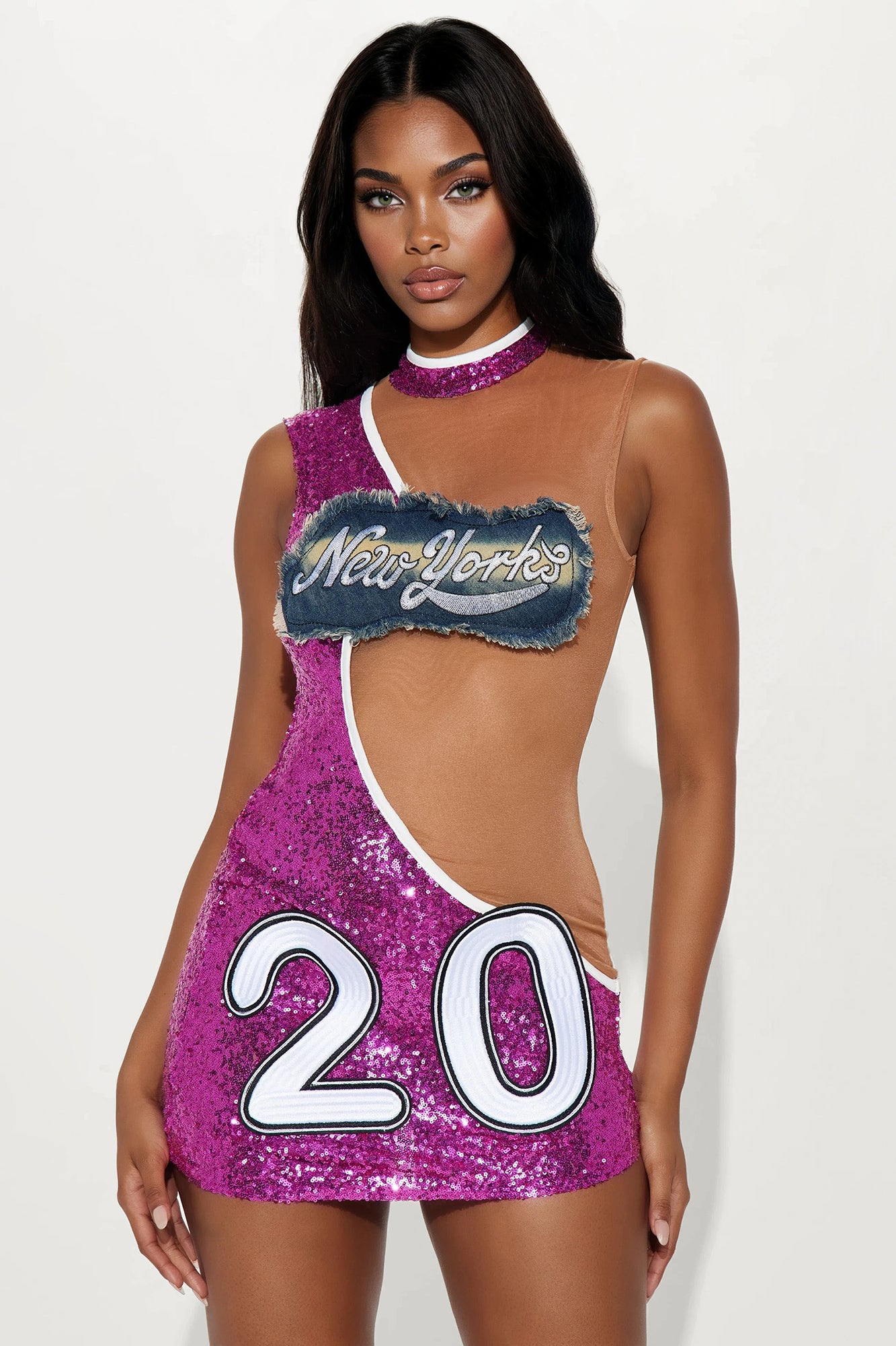 Play By Play Sequin Mini Dress - Hot Pink