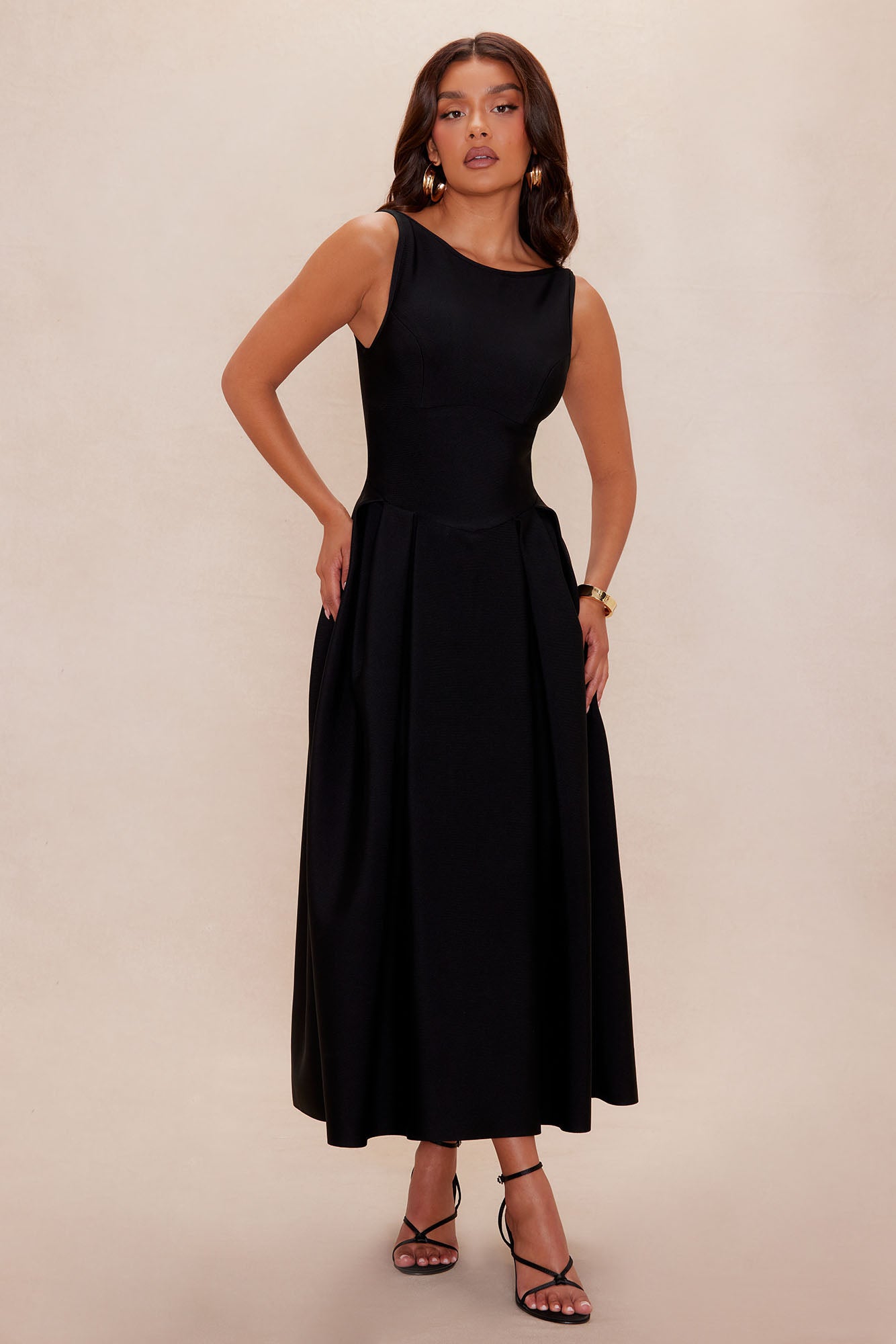 Lani Bandage Maxi Dress - Black
