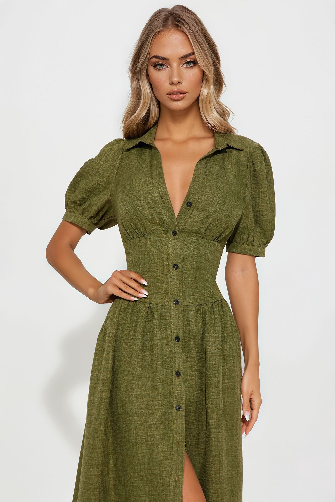 Tamara Airflow Maxi Dress - Olive