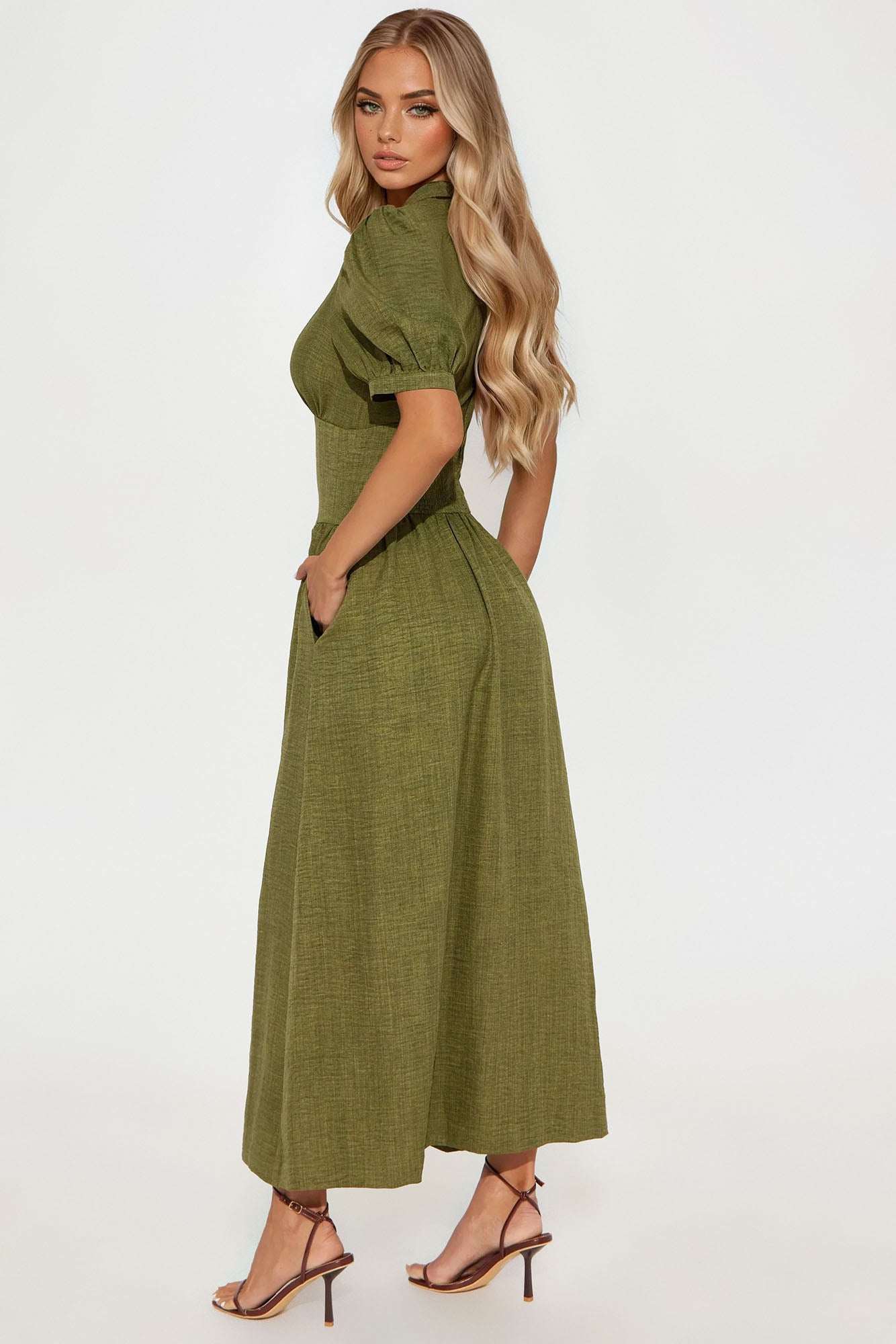 Tamara Airflow Maxi Dress - Olive