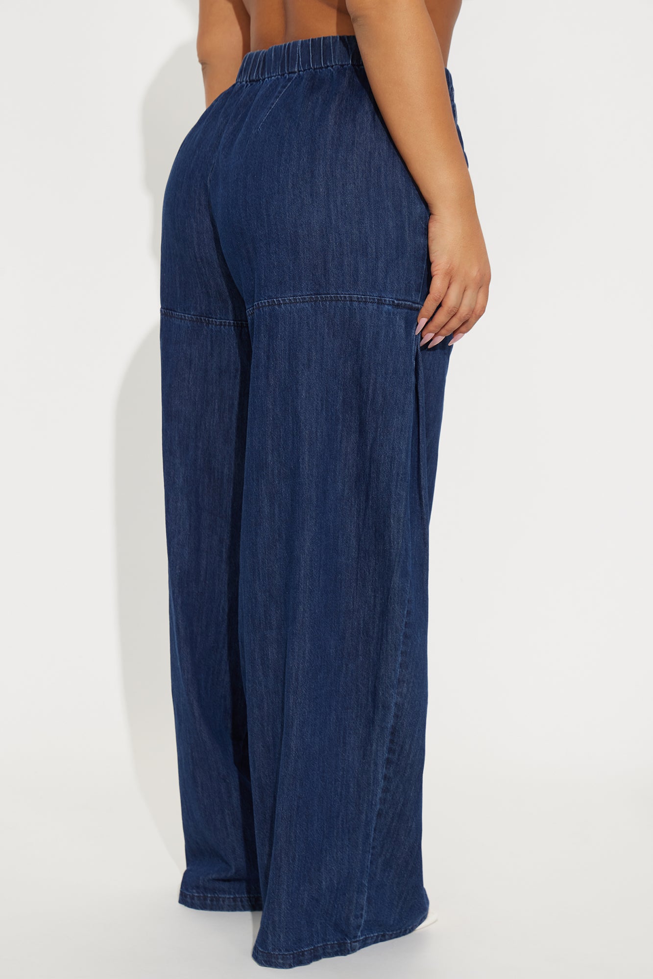 Brigantine Pull On Wide Leg Jeans - Dark Wash