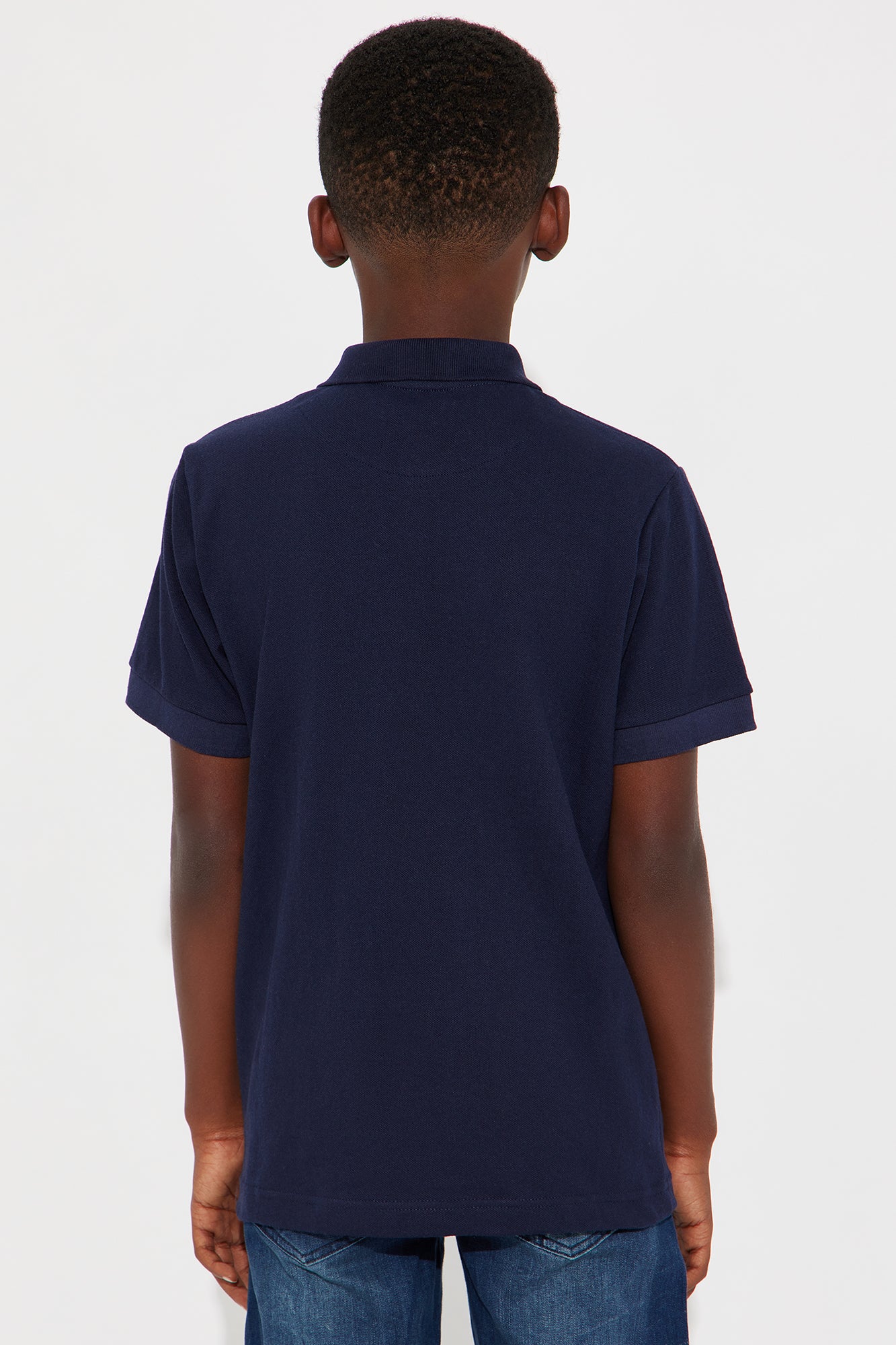 Mini Uniform Pique Polo - Navy